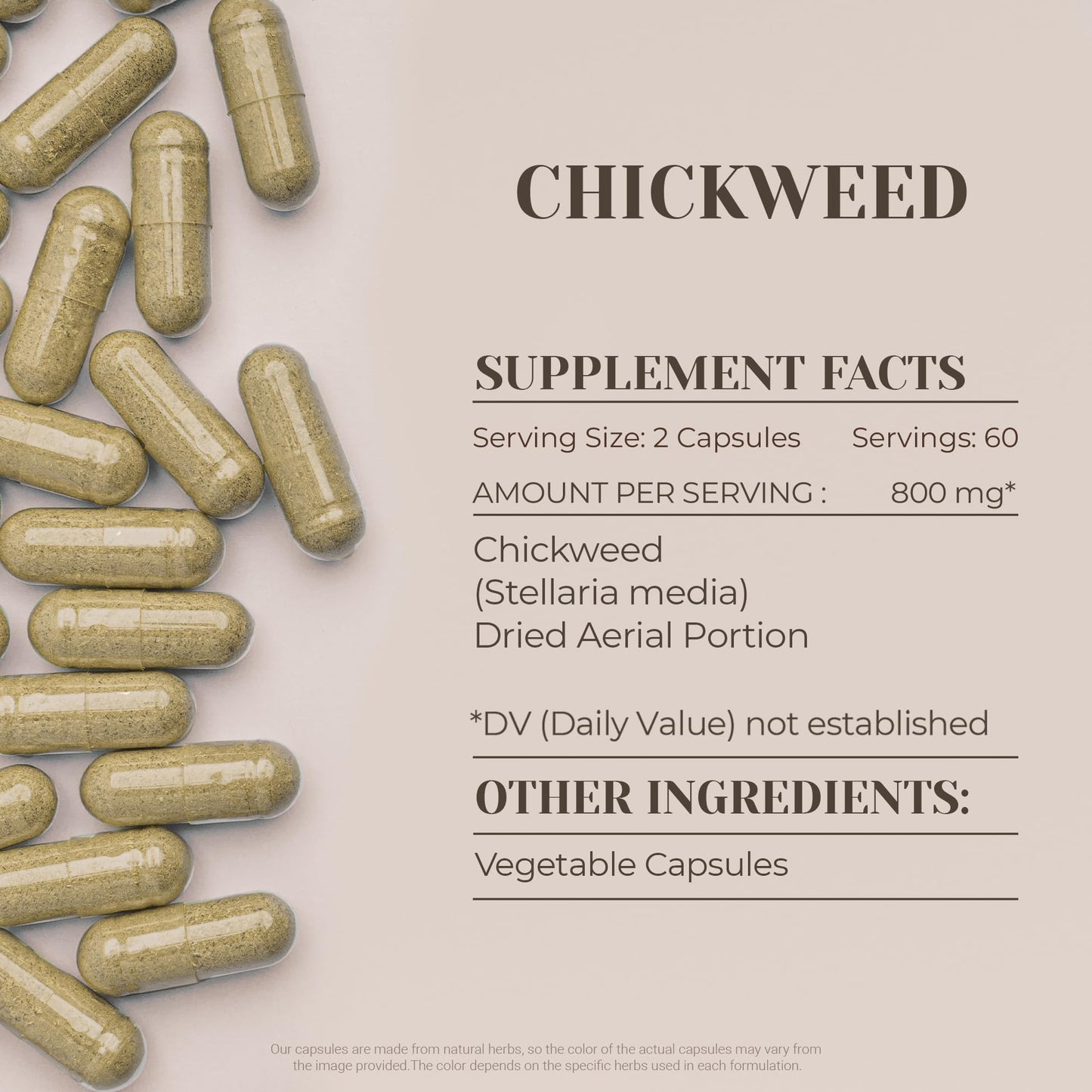 Garden Organics Chickweed Capsules 120 Count