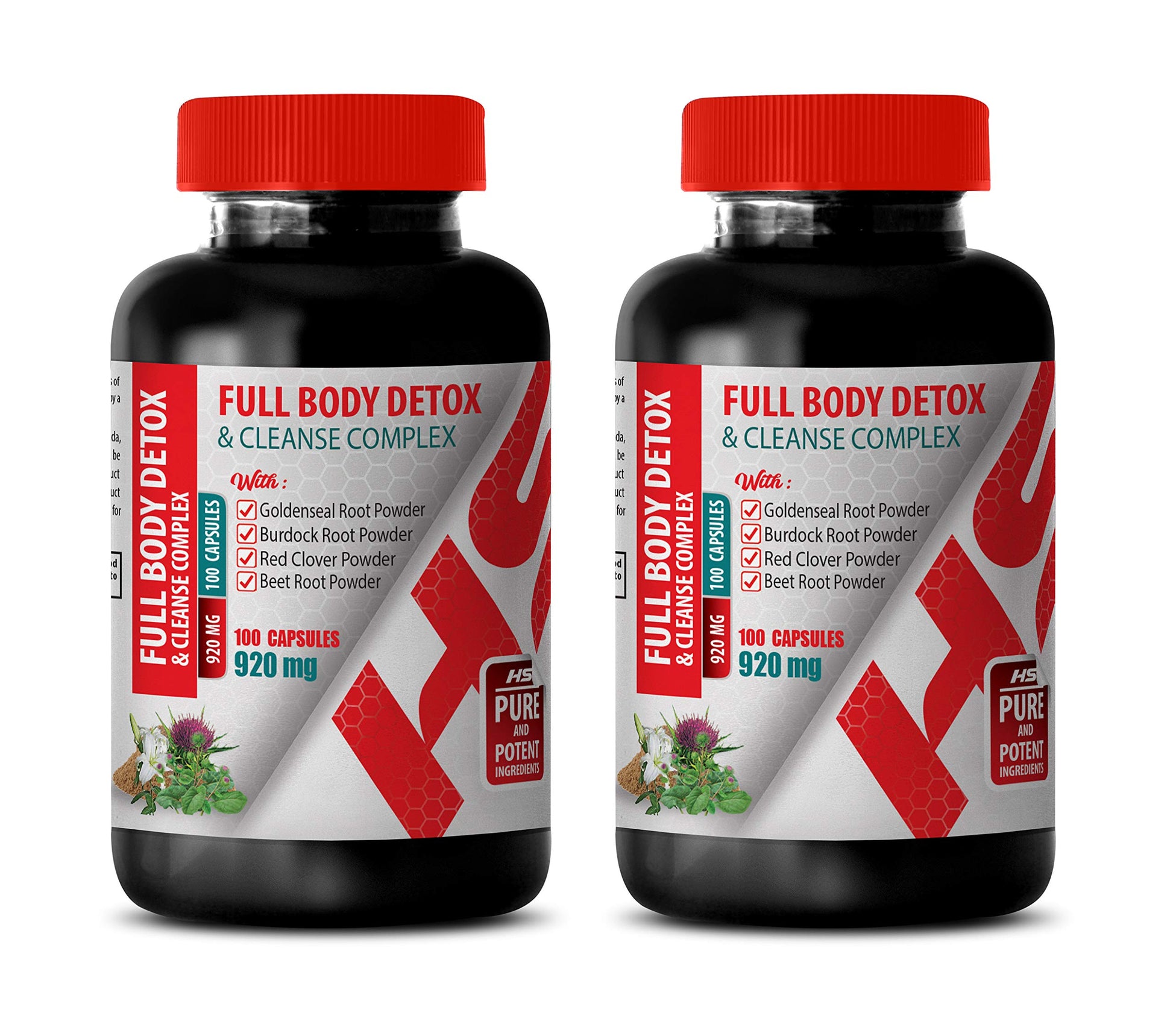 Healthy Supplements LLC Wellness Supplements for Women - Full Body Detox and Cleanse Complex 920 MG Milk Thistle Vitamins, Capsules, 2 Bottles