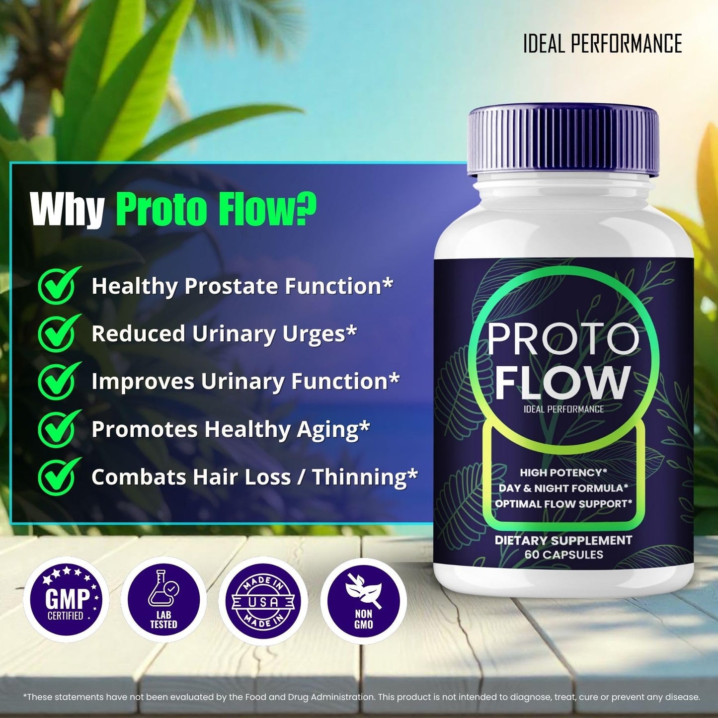 IDEAL PERFORMANCE Proto Flow for Prostate Capsules, 120 Capsules