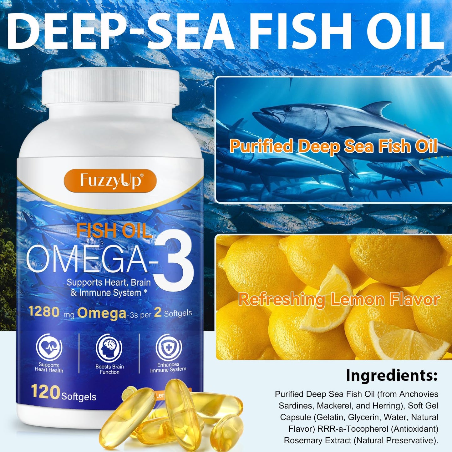 Xsvseie Omega 3 Fish Oil Softgels 120 Count