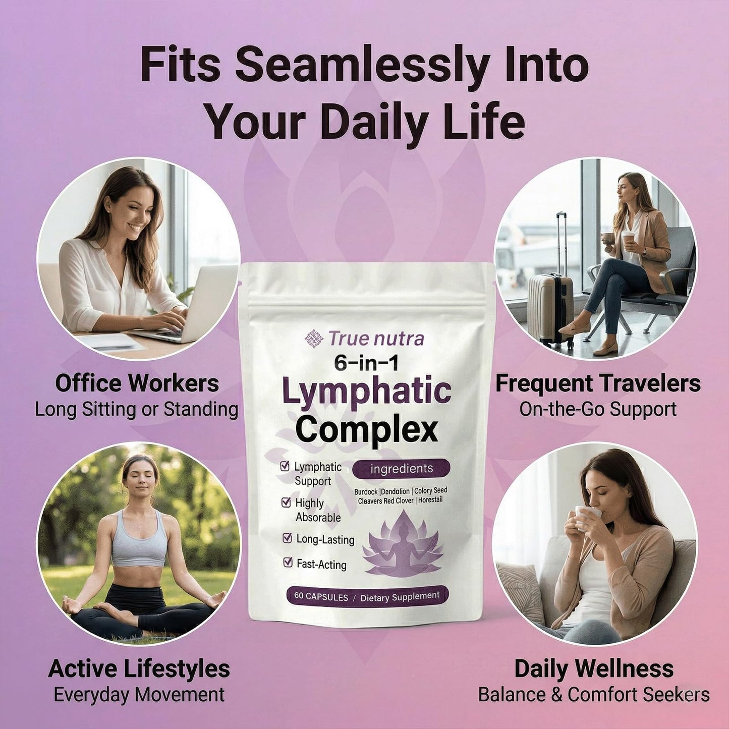 True Nutra Pure Lymphatic Complex Softgel 1 Count