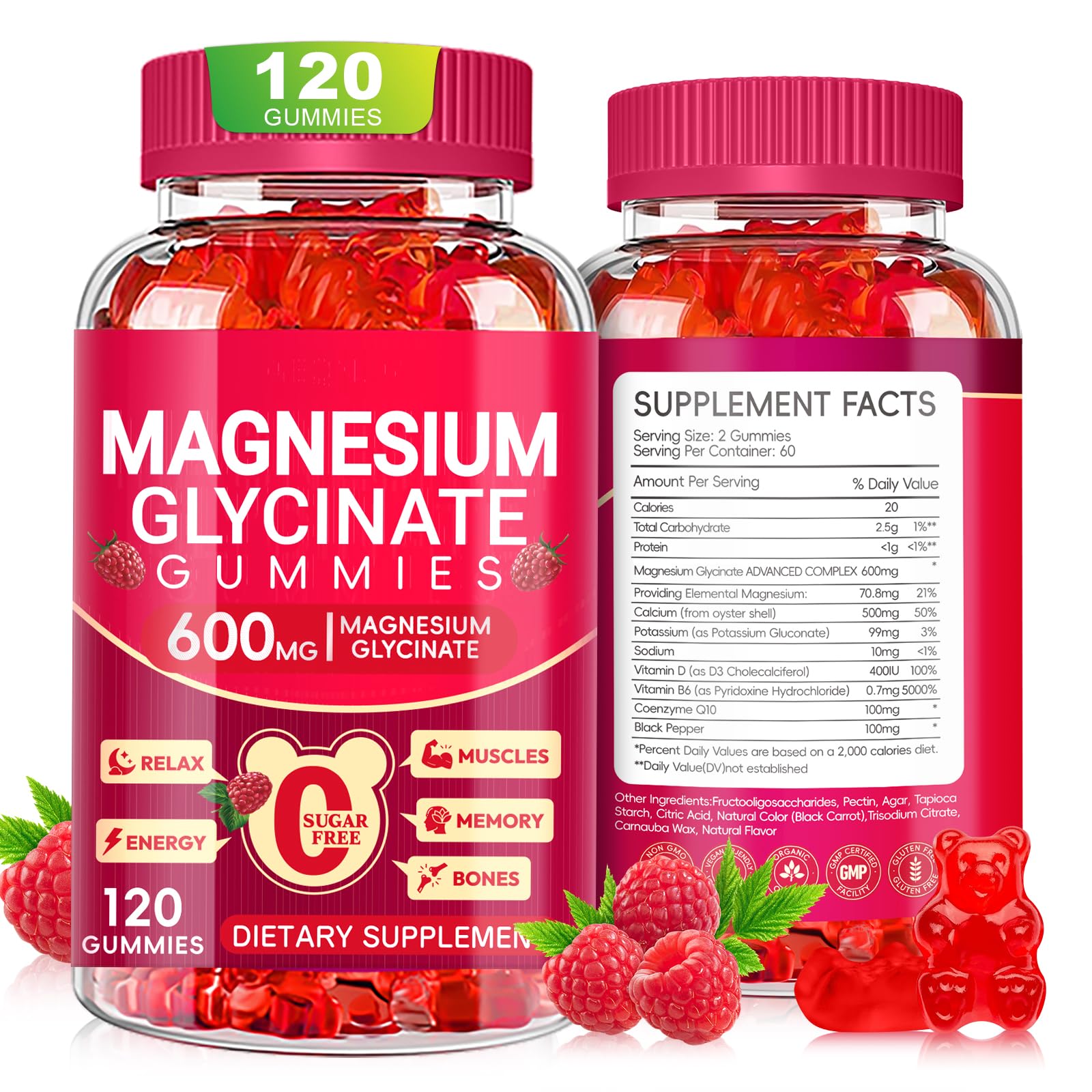Cytona Magnesium Glycinate Gummies 600mg 120 Count