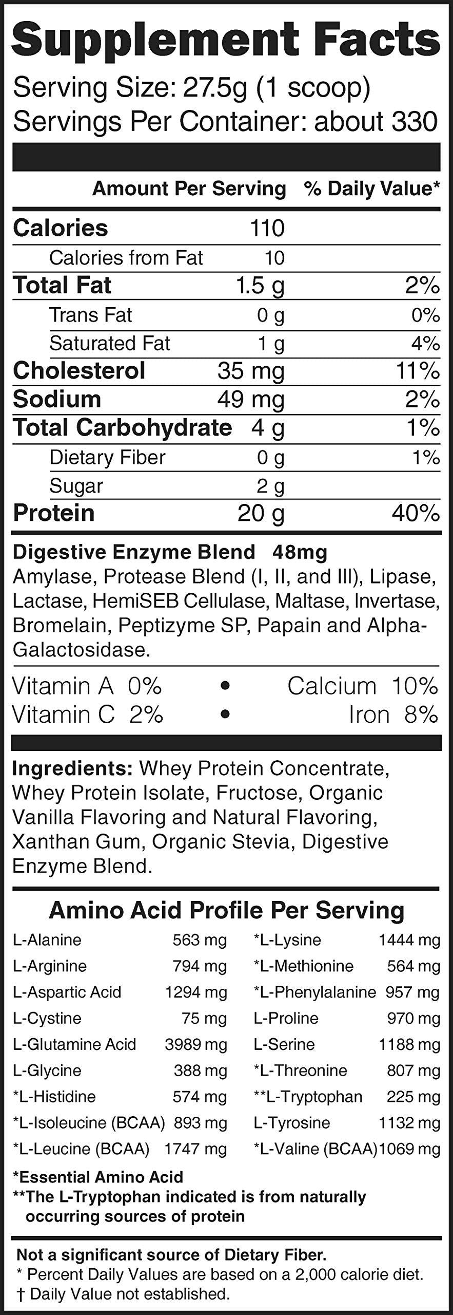 swiig Premium Daily Whey Matrix Powder, Vanilla, 320 Servings