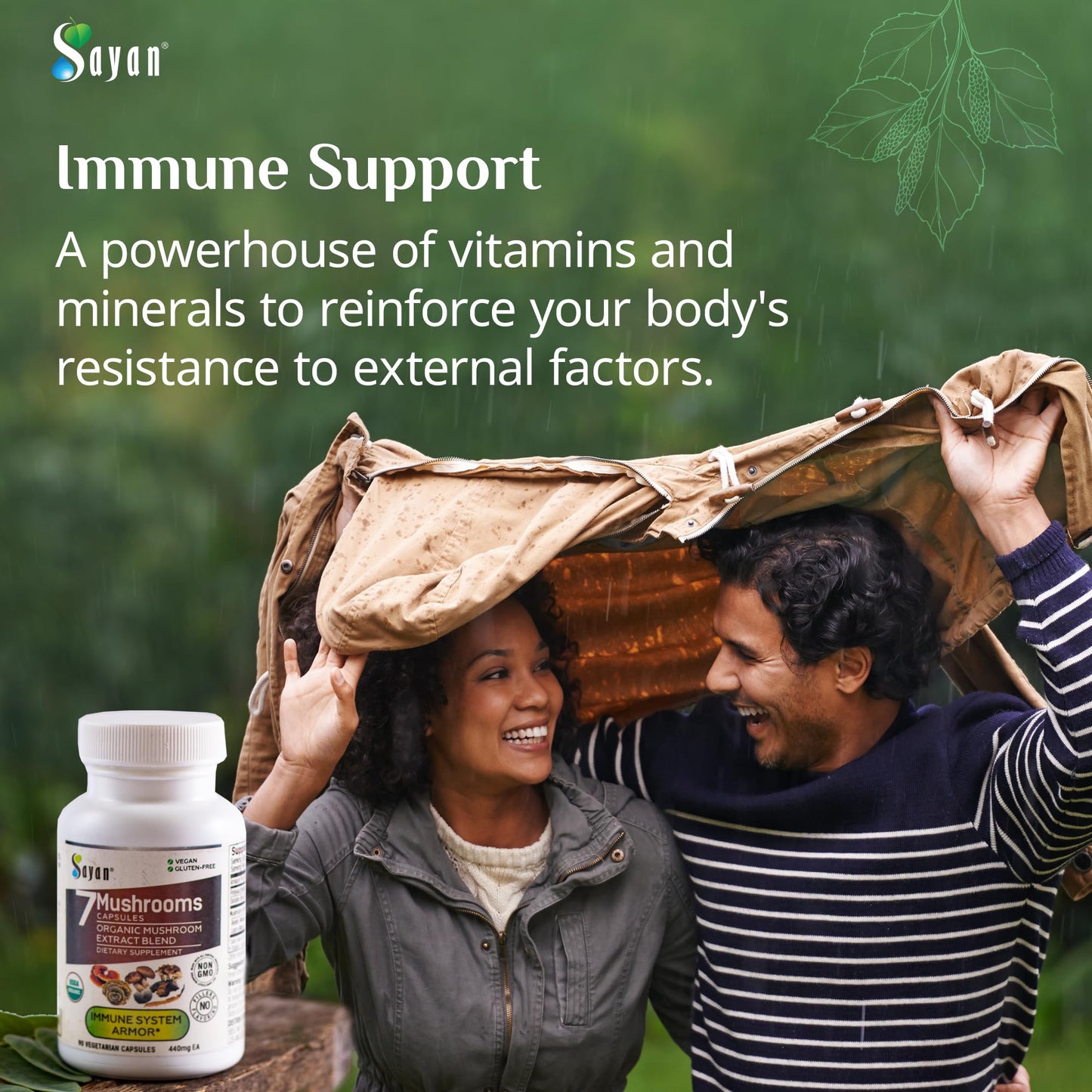 Sayan 7 Mushroom Extract 90 Capsules