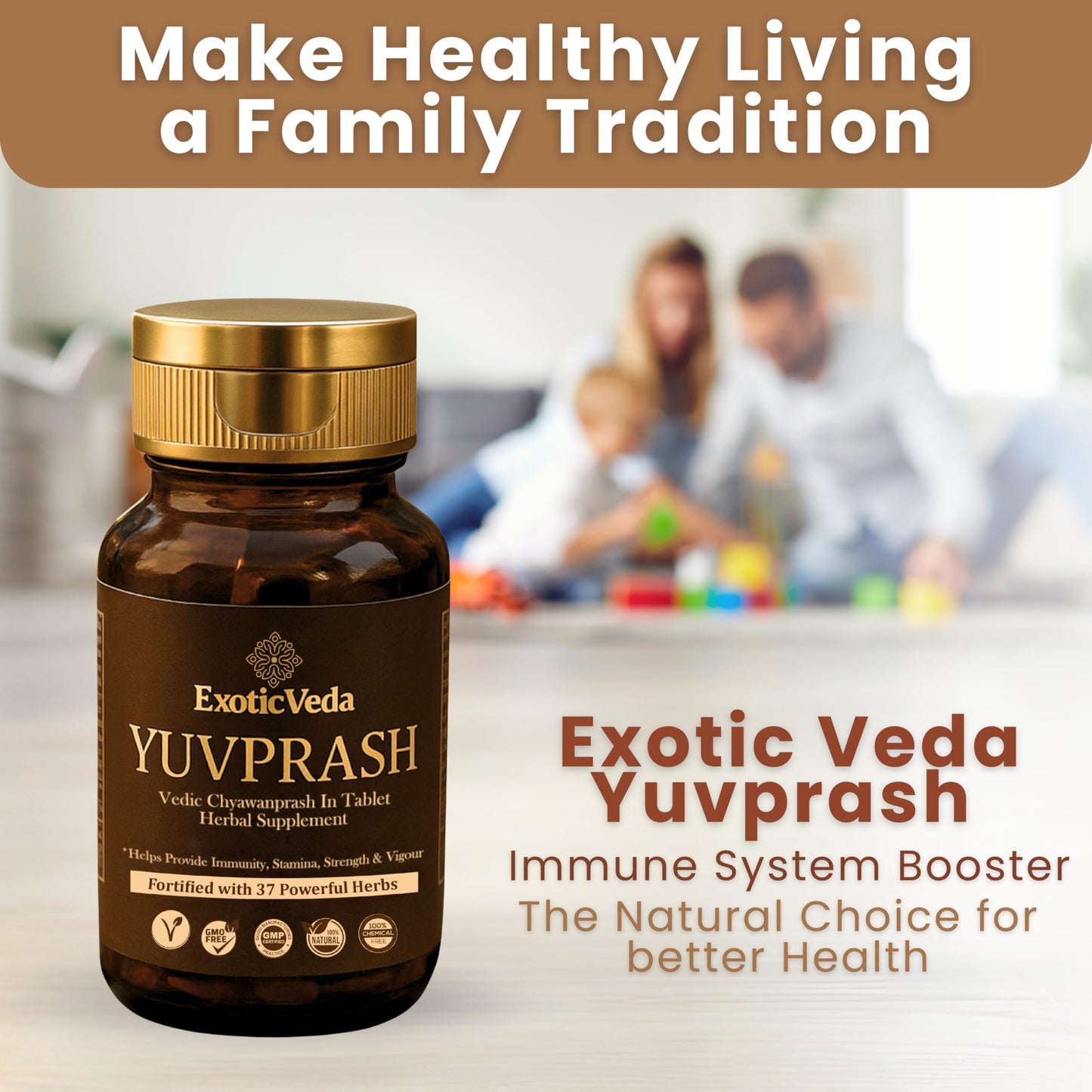 Exotic Veda Yuvprash Sugar-Free Chyawanprash Tablets, 60 Tablets