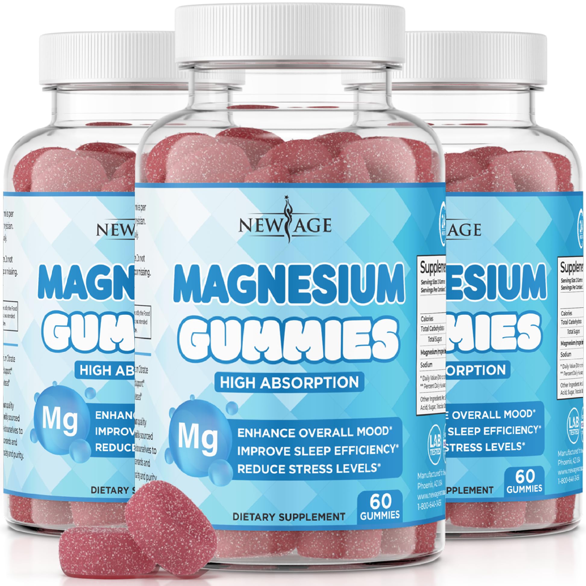 NEW AGE Magnesium Gummies Gummy 180 Count