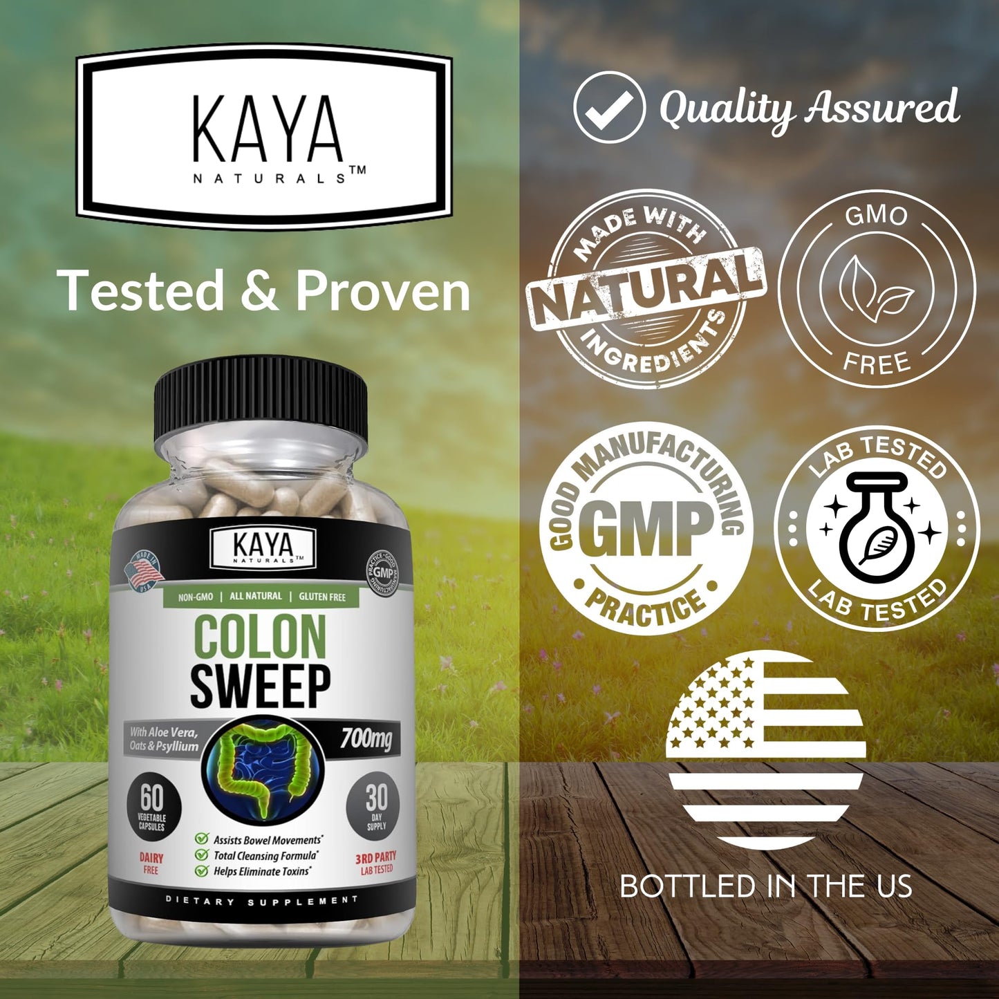 Kaya Naturals Colon Sweep Capsule 60 Count