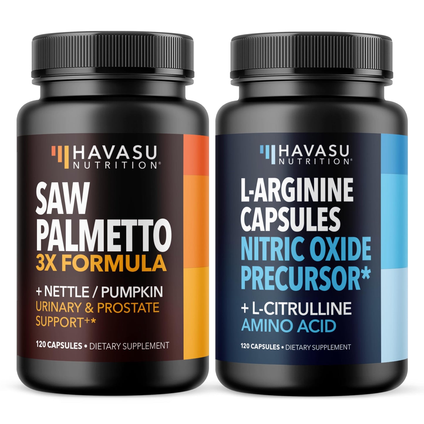HAVASU NUTRITION Saw Palmetto with Nettle & Pumpkin + L-Arginine with L-Citrulline Capsules, 240 Count