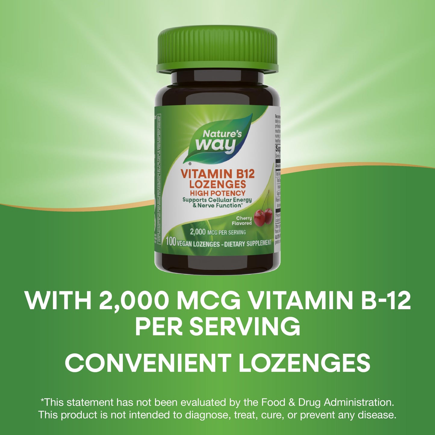 Nature's Way Vitamin B12 Lozenges, 200 Count