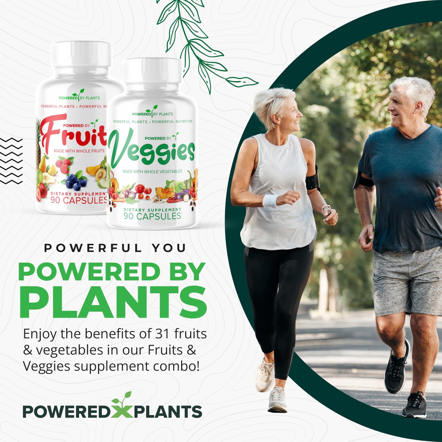 POWERED X PLANTS Fruits & Veggies 540 Capsules