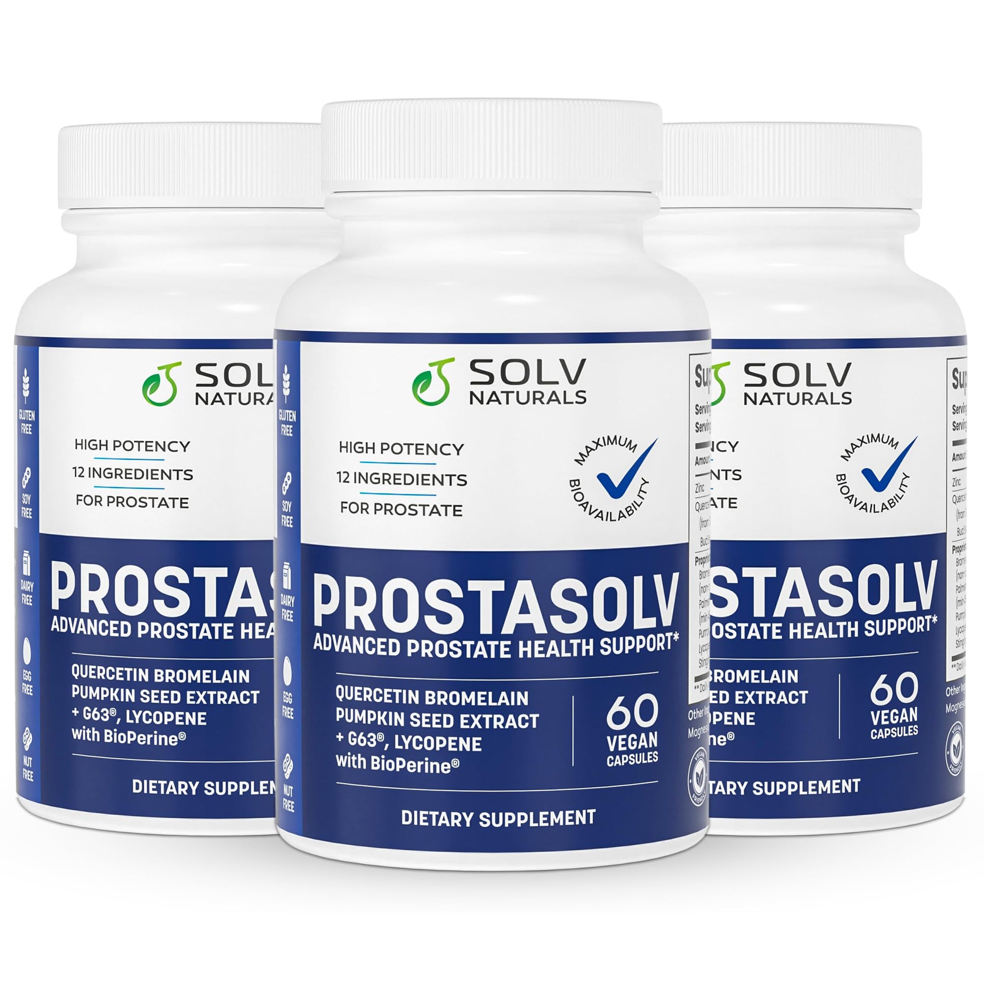 SOLV NATURALS PROSTASOLV Advanced Prostatitis | CPPS Supplement Capsules, 60 Count