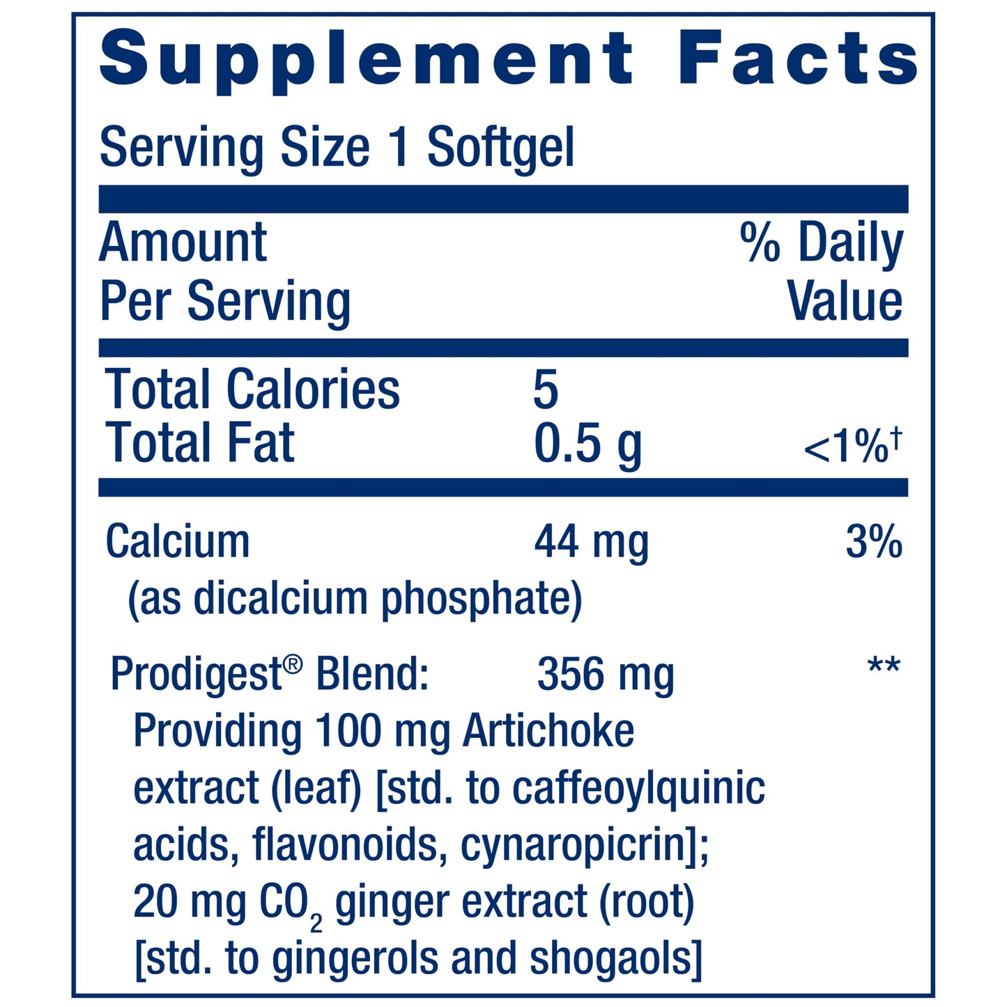 Life Extension Bloat Relief with Artichoke, Ginger, Fennel & Turmeric Softgels 60