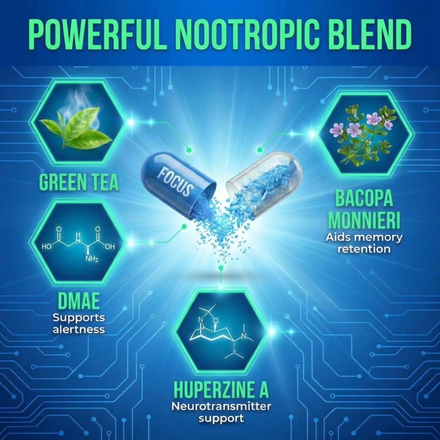THIS LITTLE HOUSE OF MINE FOCUS Nootropic Brain Supplement for Memory, Sharp Alertness & Mental Clarity Tablet, 60 Count