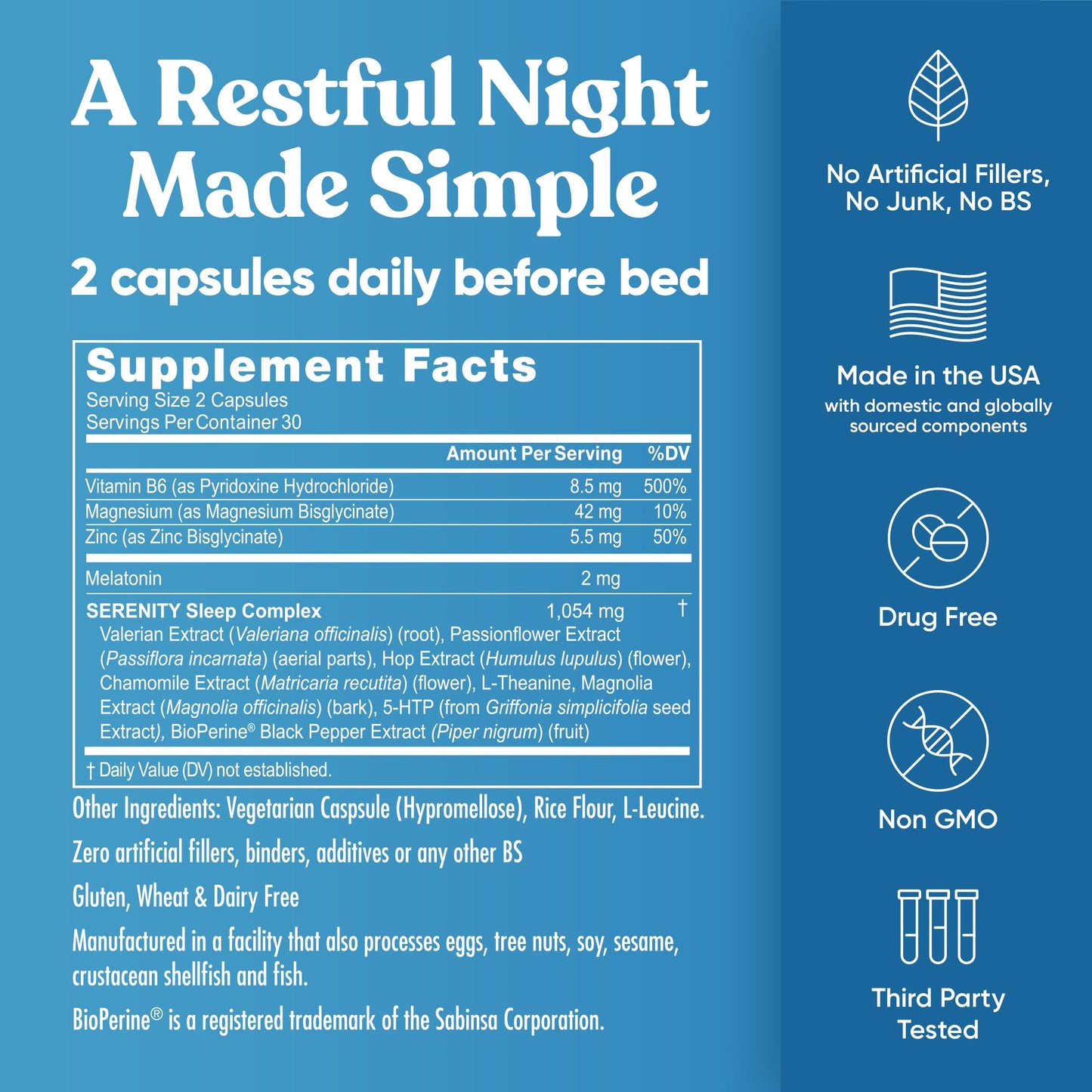 Eu Natural Serenity Sleep Natural Sleep Aid Capsules 60 Count