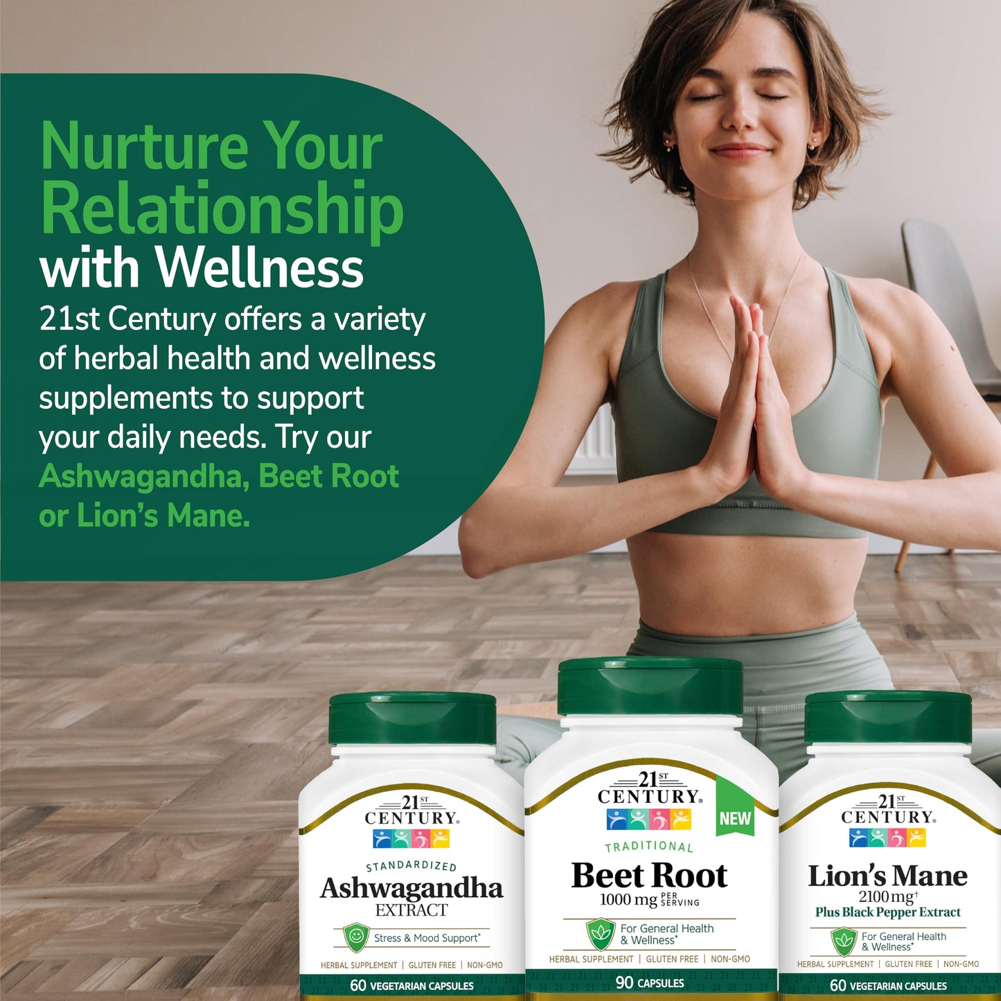 21st Century Traditional Beet Root 1000 mg Capsule, 90 Count