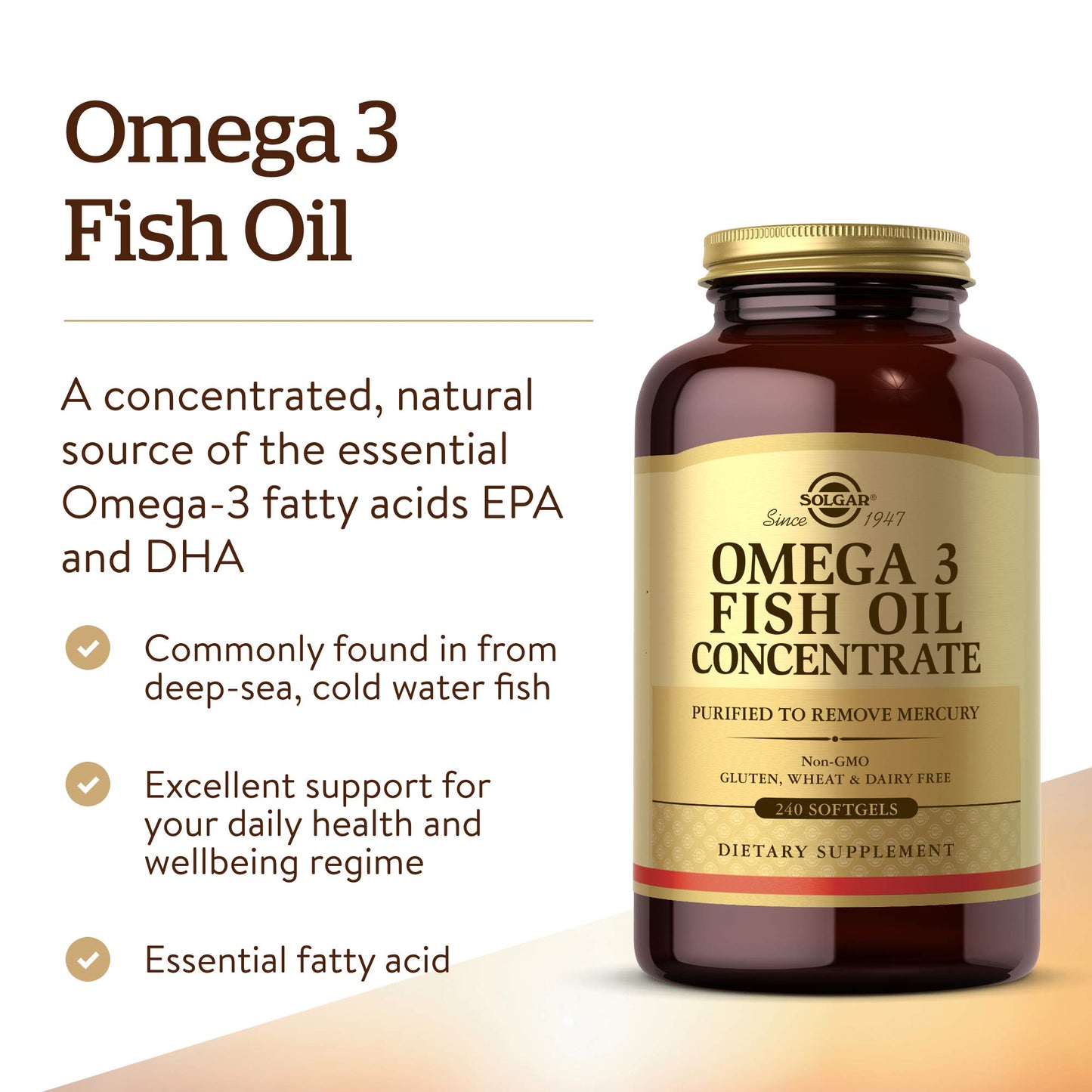 Solgar Omega-3 Fish Oil Concentrate Softgel 240