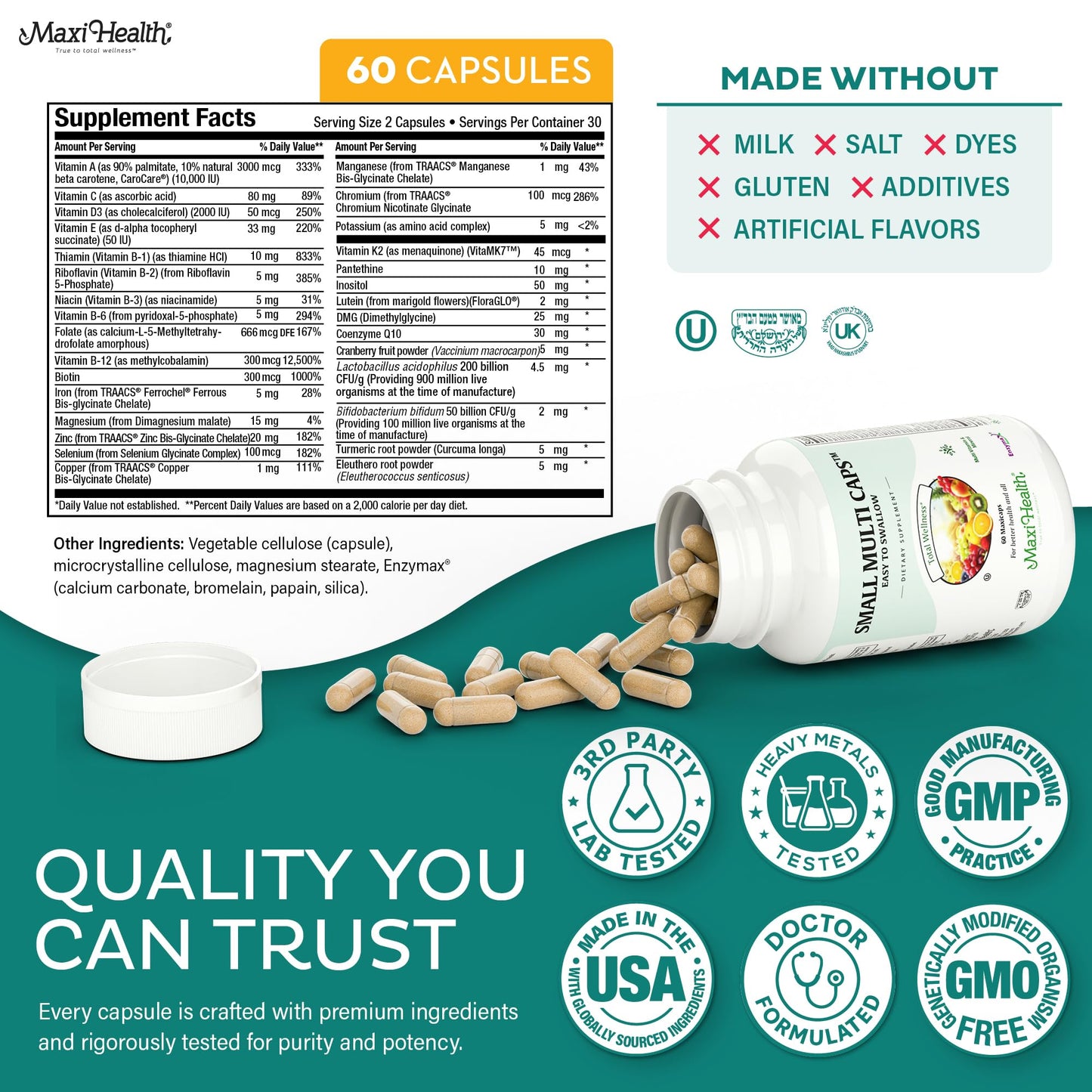 Maxi Health Multivitamin Capsule 60 Count