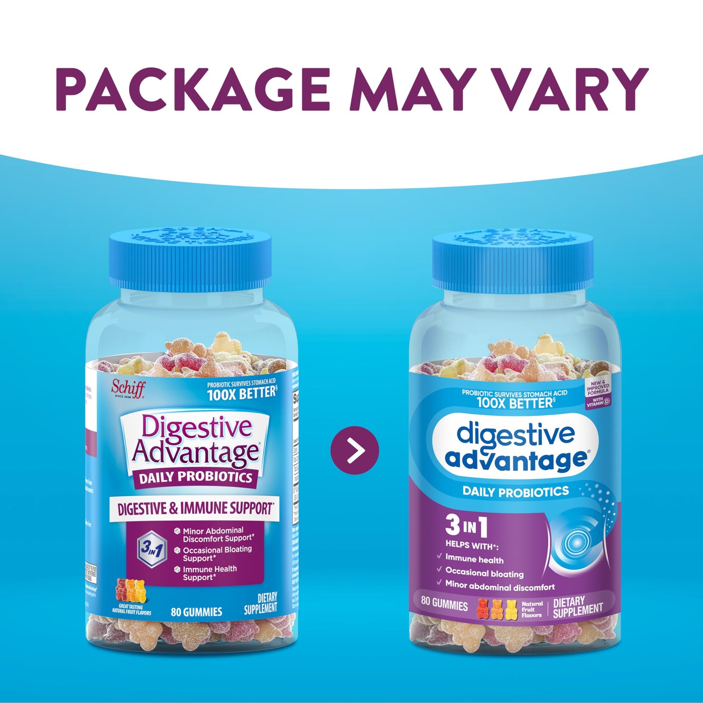 Digestive Advantage Probiotic Gummies 160 Count