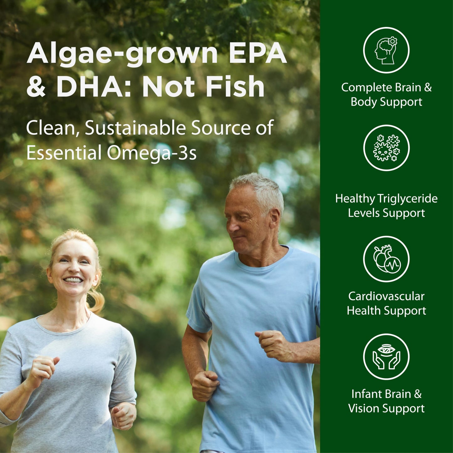 Flora Omega-3 Vegan Algae EPA & DHA GreenCaps Plus Softgels 60