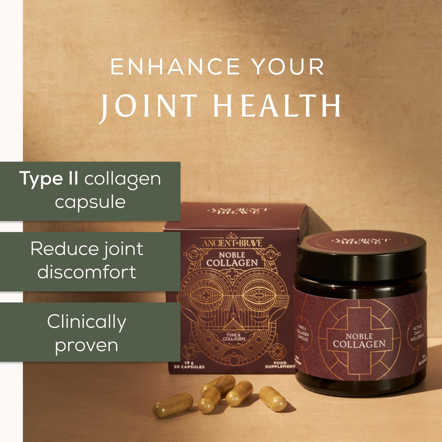 Ancient + Brave Noble Collagen Type 2 Capsules 30 Count