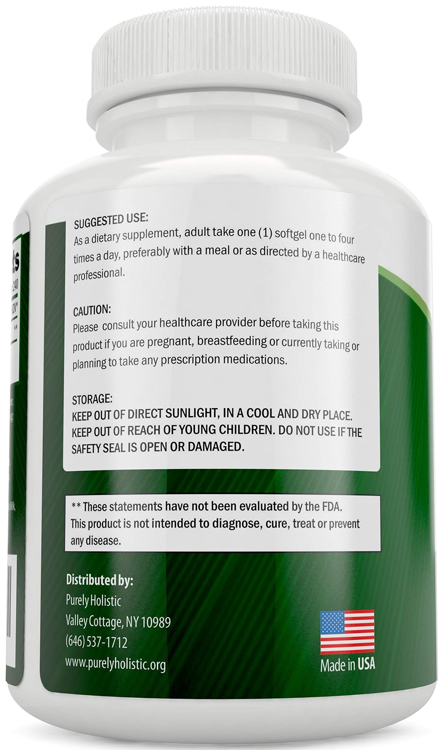 Purely Holistic CoQ10 100mg + Organic Turmeric Curcumin 700mg with Bioperine Black Pepper, Capsules & Softgels, 120 Softgels & 120 Capsules