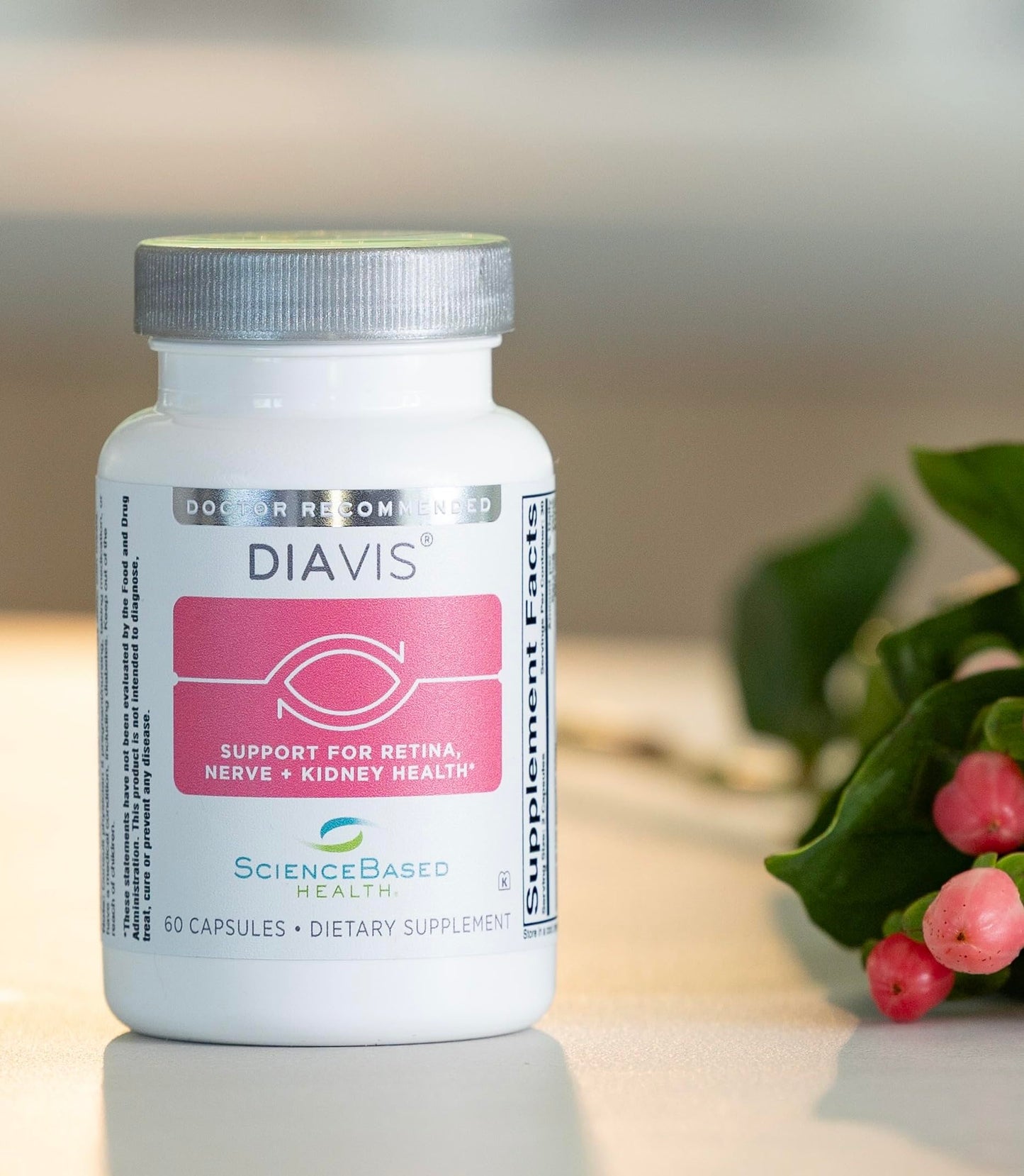 DiaVis Retinal & Nerve Health Supplement with Benfotiamine, Curcumin, Resveratrol & Grape Extract Softgels 120