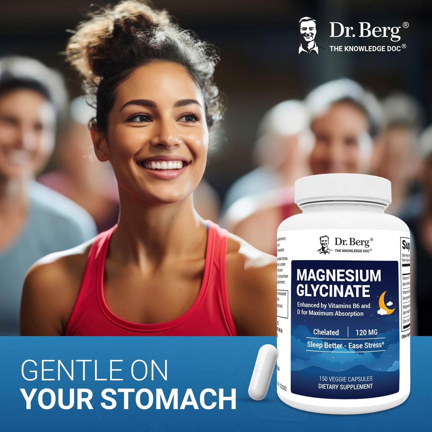 Dr. Berg Nutritionals Magnesium Glycinate Capsule, 150 Count