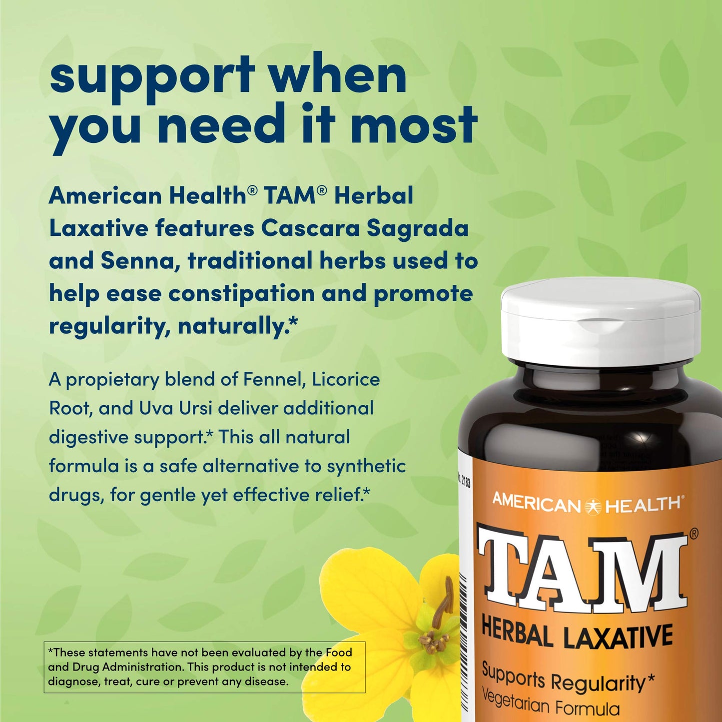 American Health Tam Herbal Laxative Tablets 250