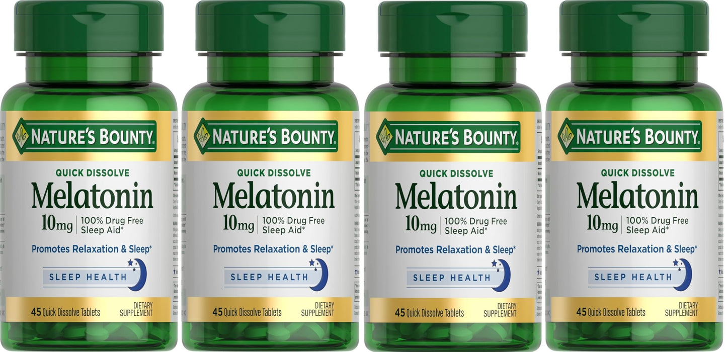 Nature's Bounty Melatonin 10 mg Quick Dissolve Tablets 180 Count