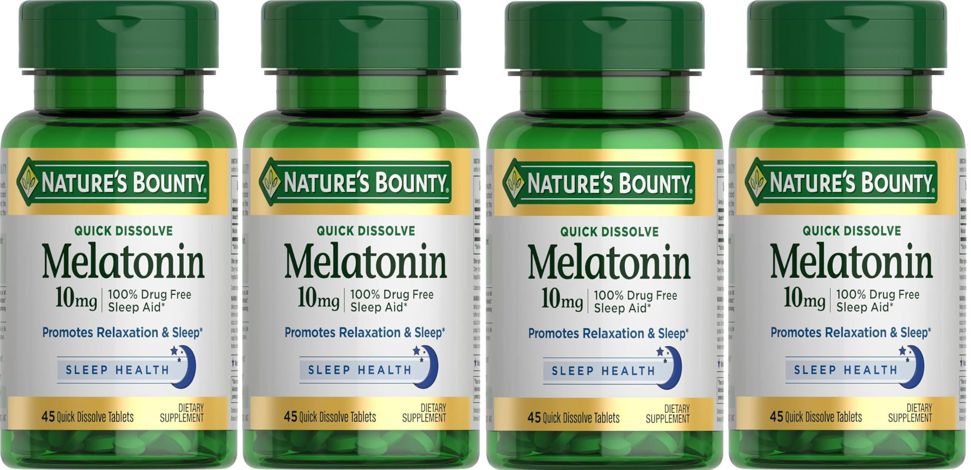 Nature's Bounty Melatonin 10 mg Quick Dissolve Tablets 180 Count