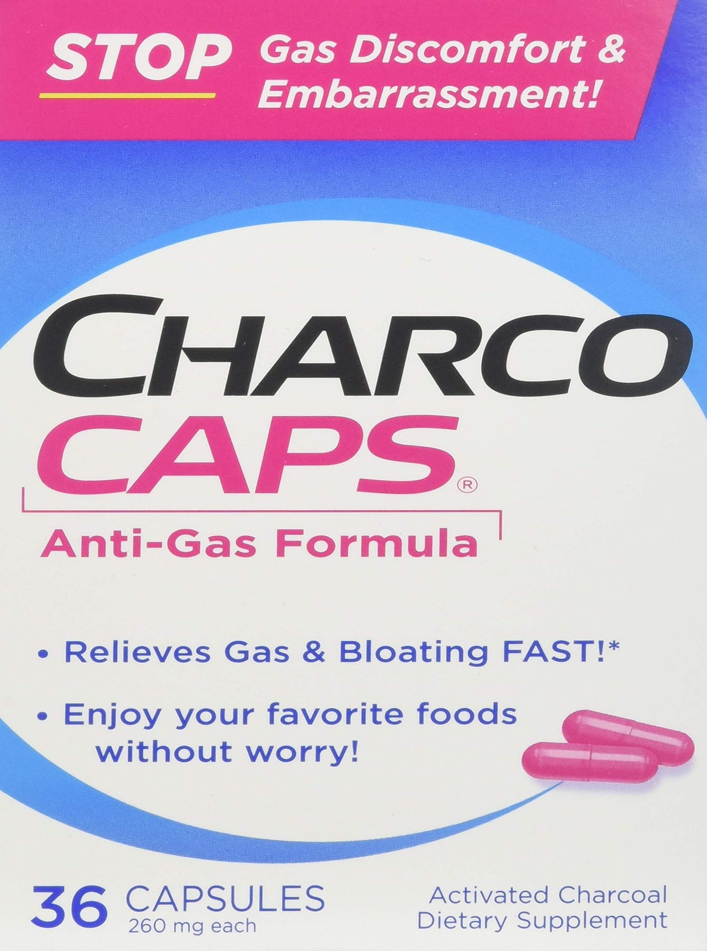 Charcocaps CharcoCaps 260 mg Capsule 108