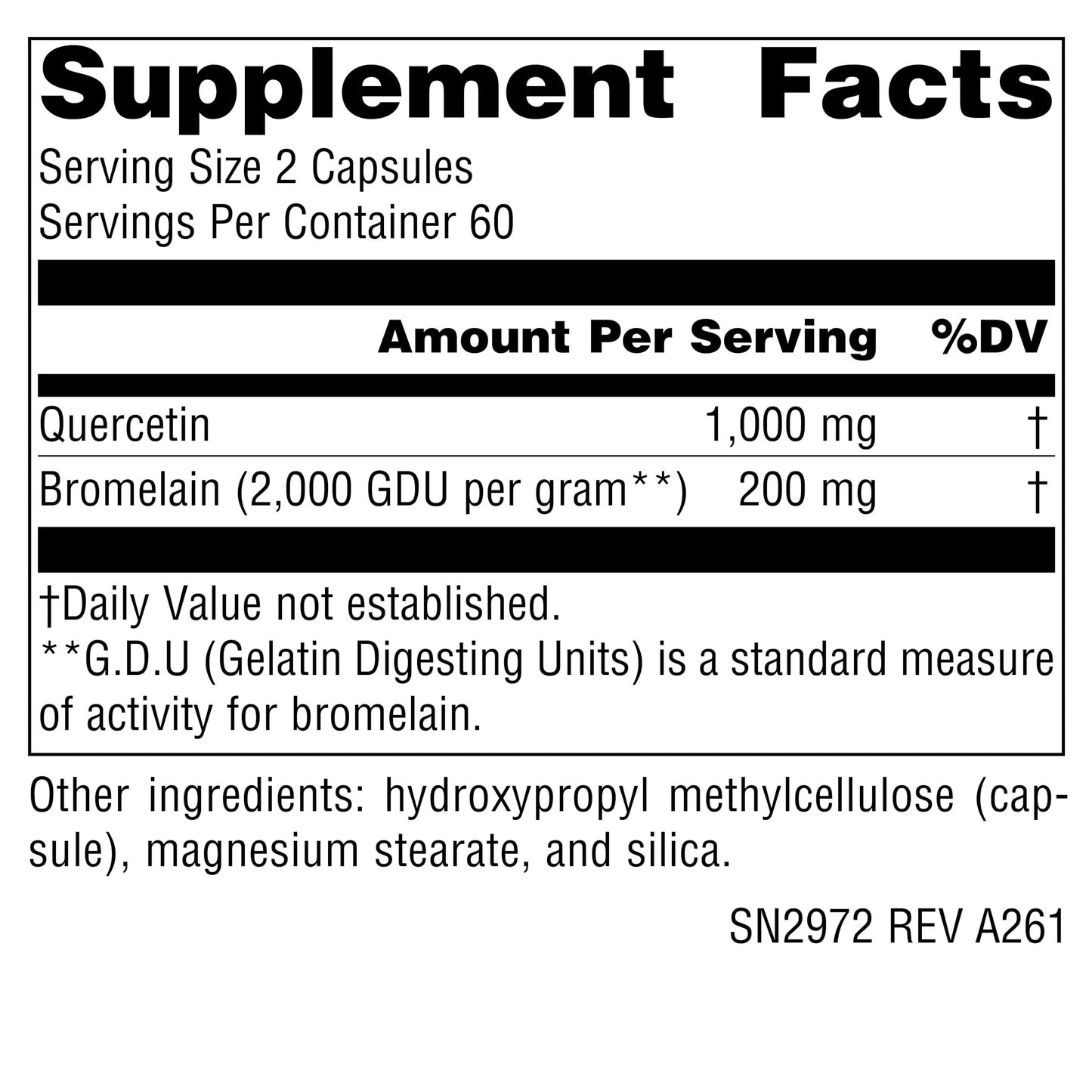 Source Naturals Quercetin with Bromelain 500 mg Capsule, 120 Capsules