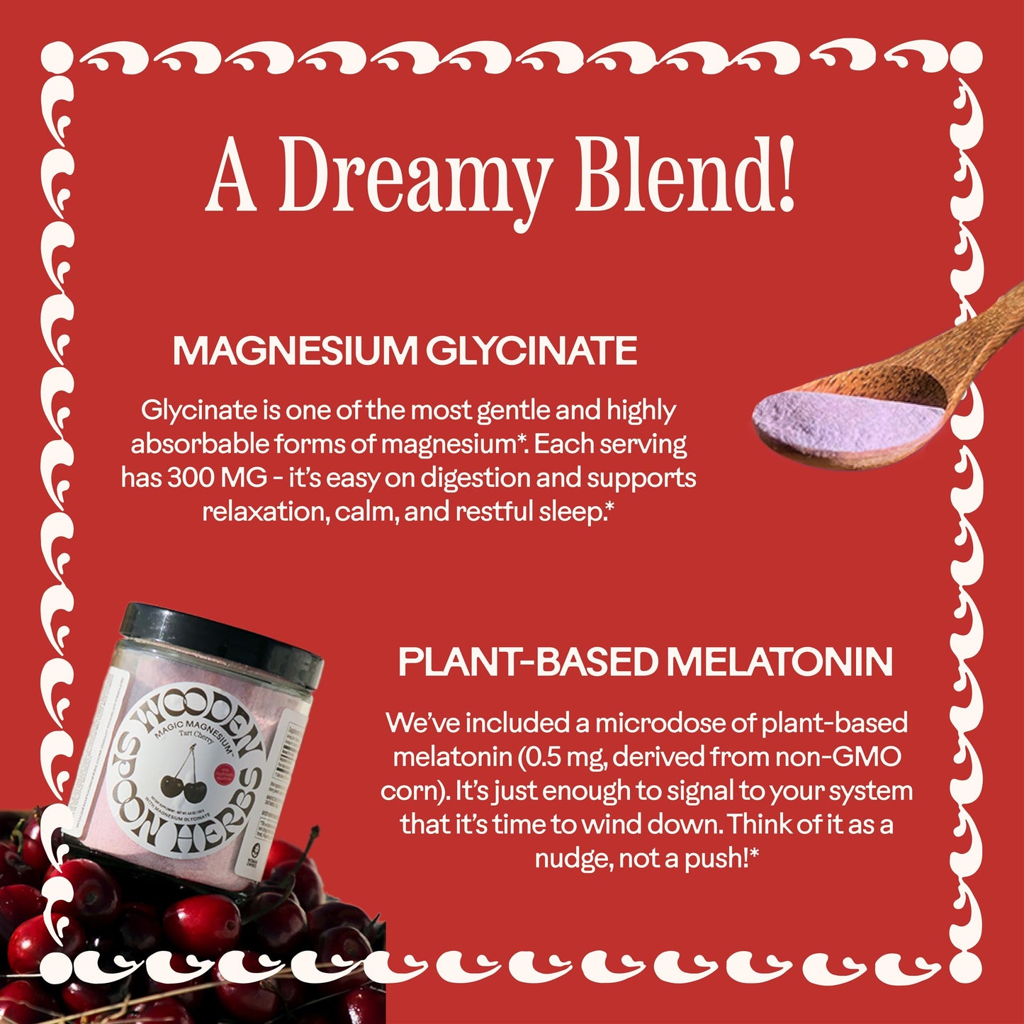 Wooden Spoon Herbs Magic Magnesium Glycinate Powder 5.3 Ounce