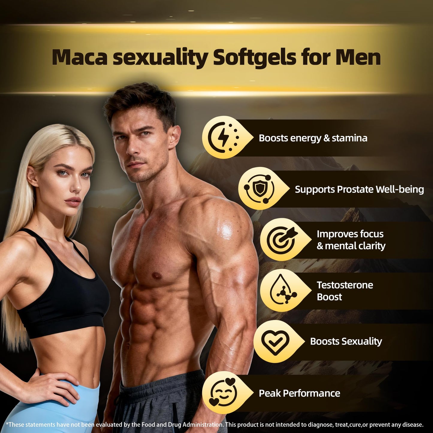 HiPlus Maca Men's Power Complex Formula Gummy, 300 Count