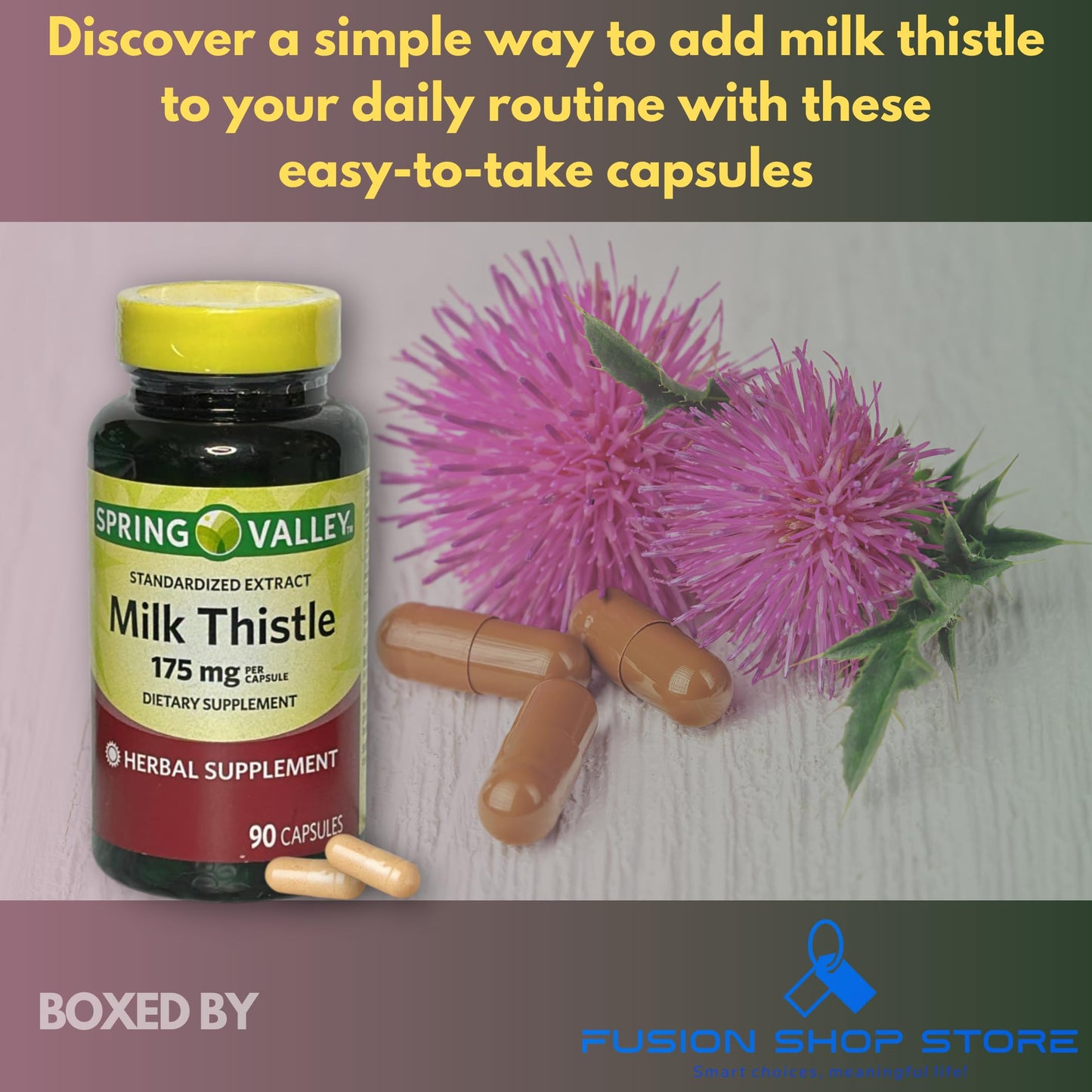 Fusion Shop Store Milk Thistle Extract 175 mg Capsule 90