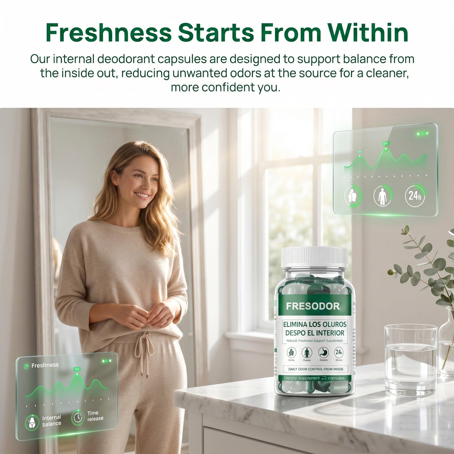 NEWUREHO Fresodor para Mal Aliento Capsules, 2 Count