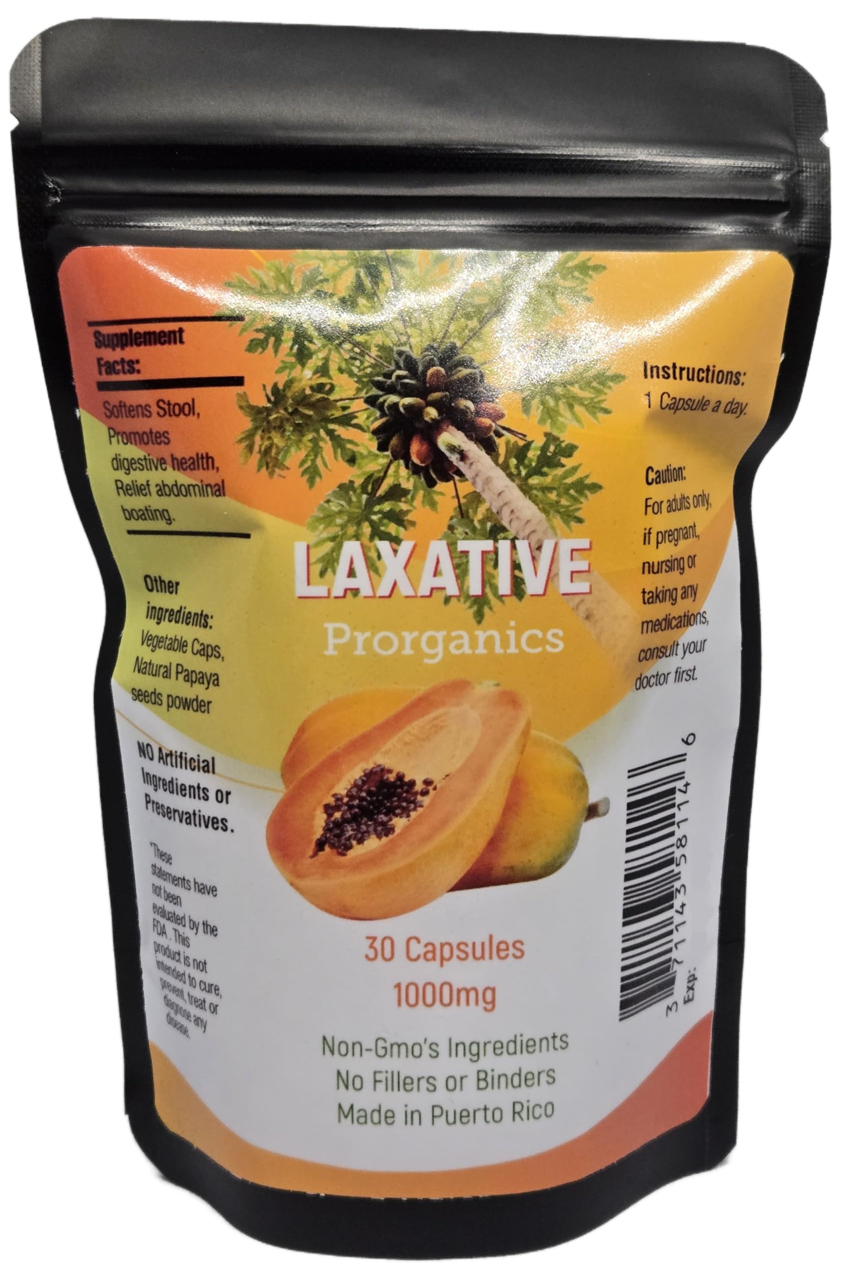 Generic Natural Papaya Capsules 3 Capsules