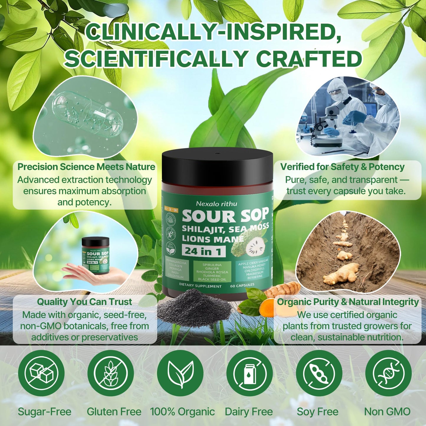 Nexalo rithu Soursop Capsules 1 Count