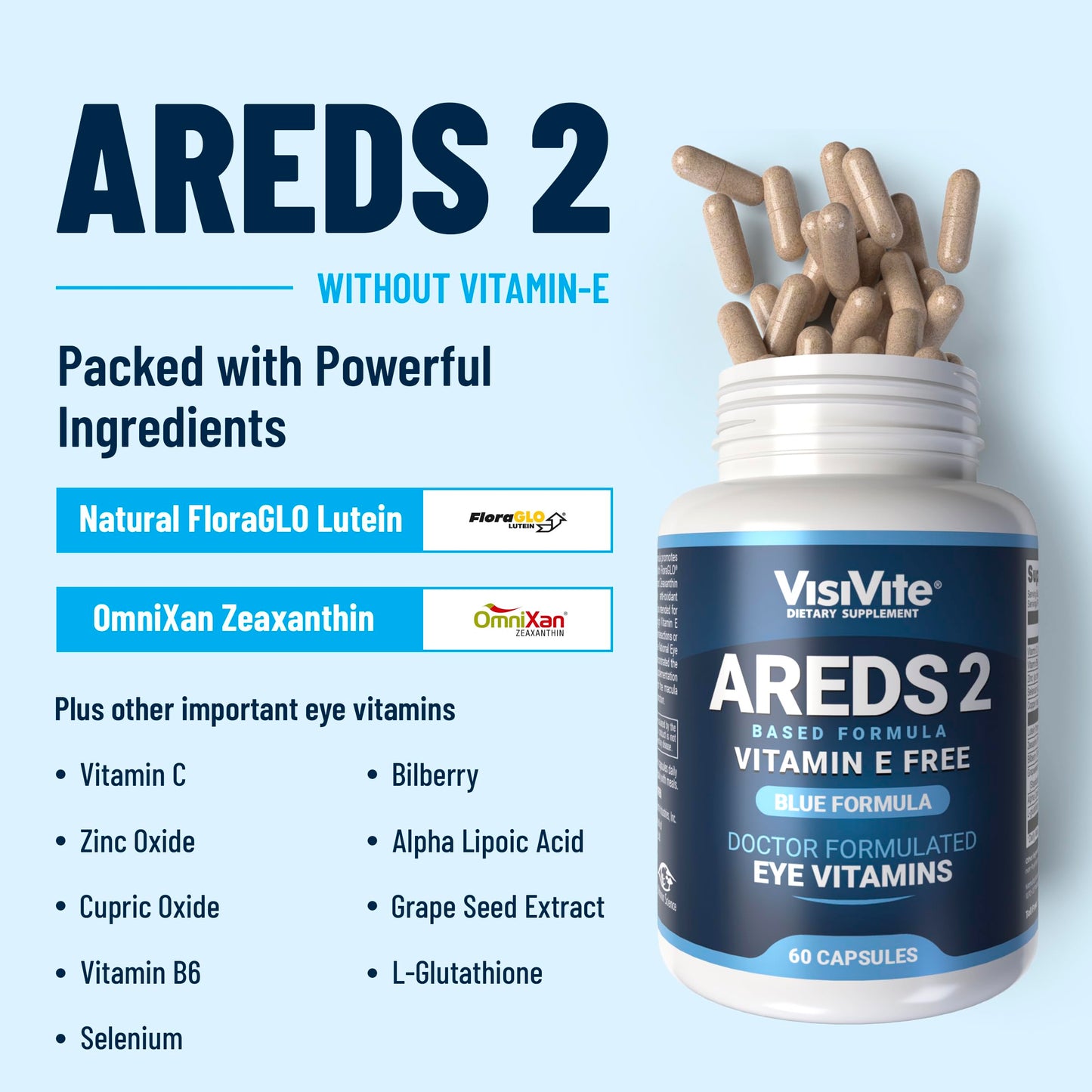 VisiVite AREDS 2 Eye Vitamins 60 Capsules
