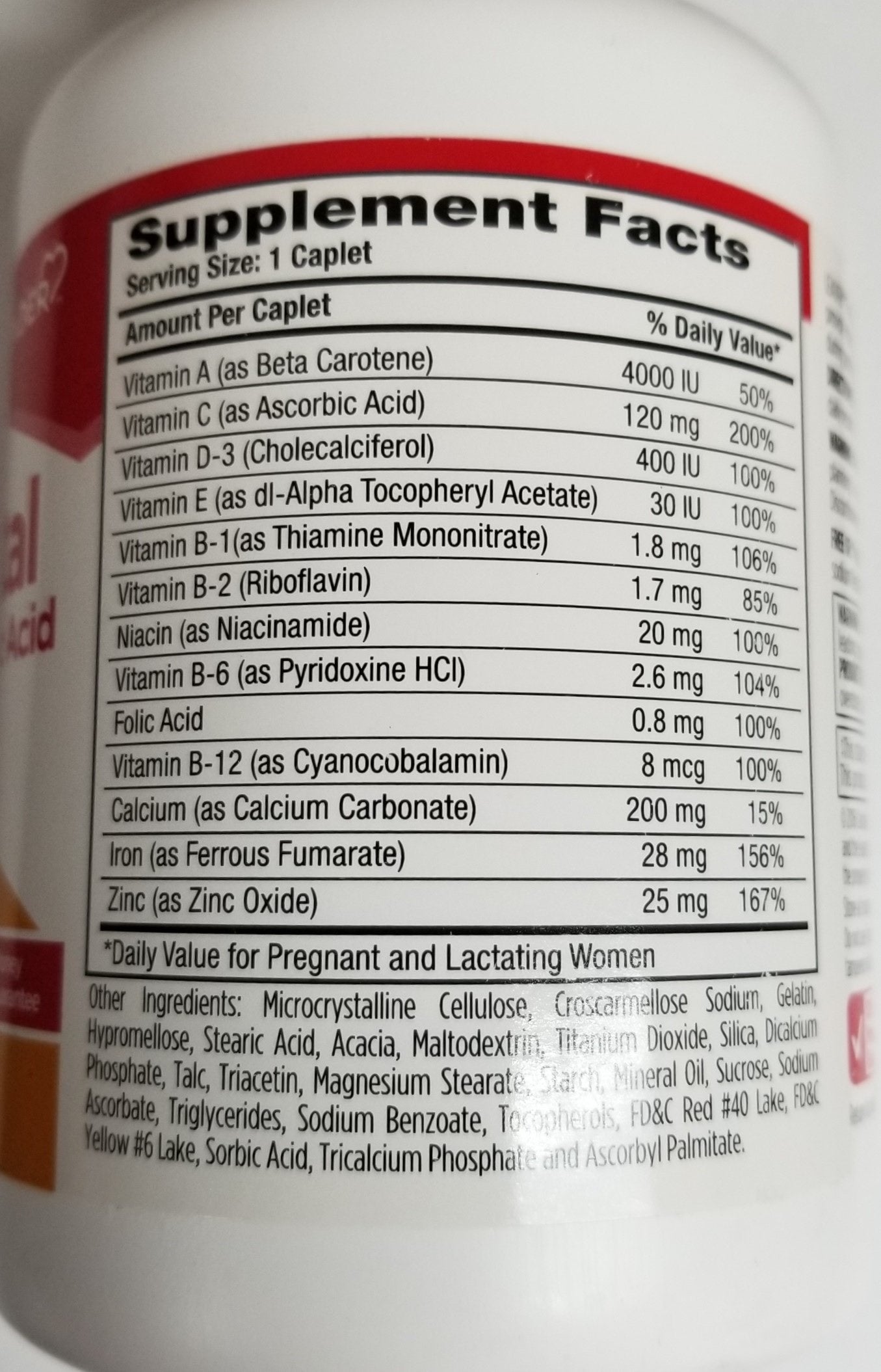 Leader Prenatal Vitamins Caplets, 365