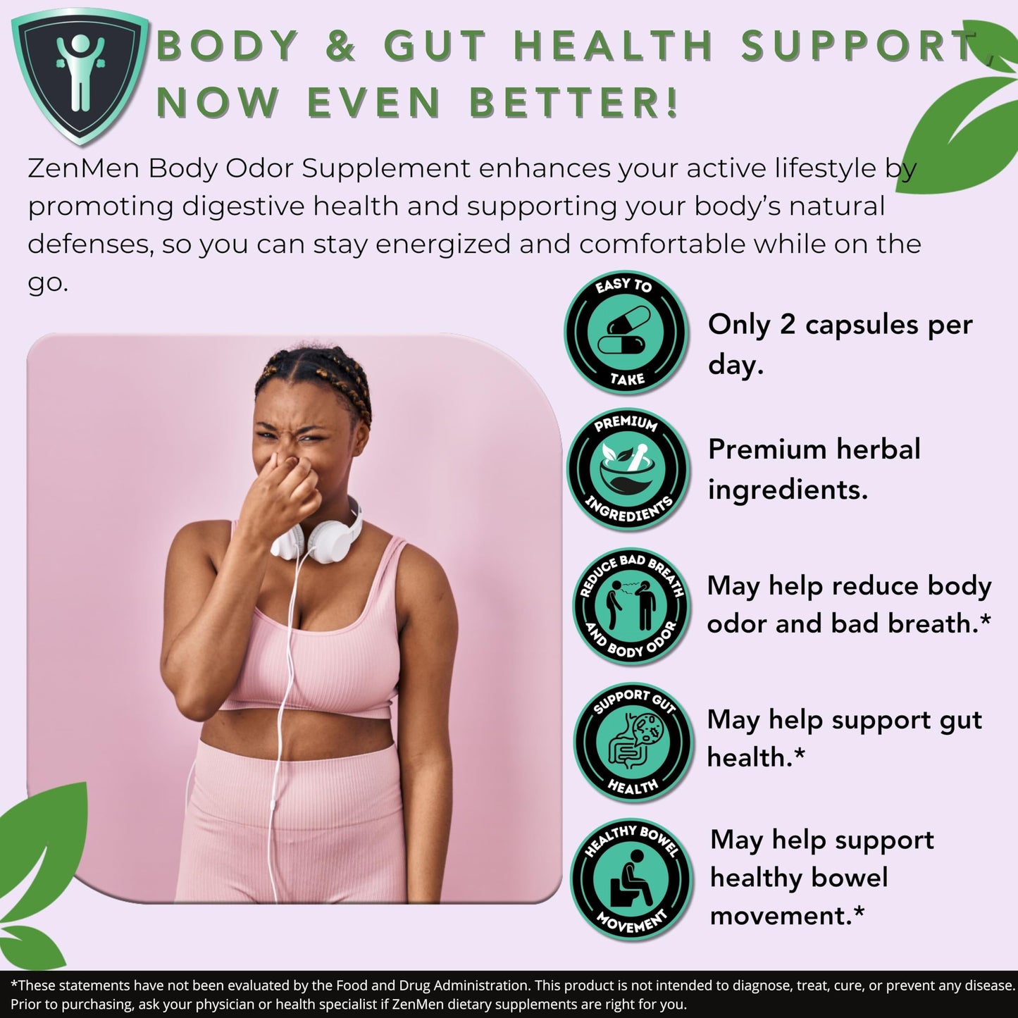 Zenmen Gut Health Bundle Body Odor and H.Pylori Support 120 Tablets