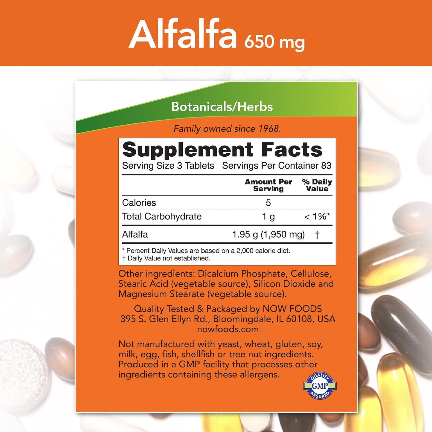 NOW Foods Alfalfa 10 Grain 625 mg Capsule 250 Count