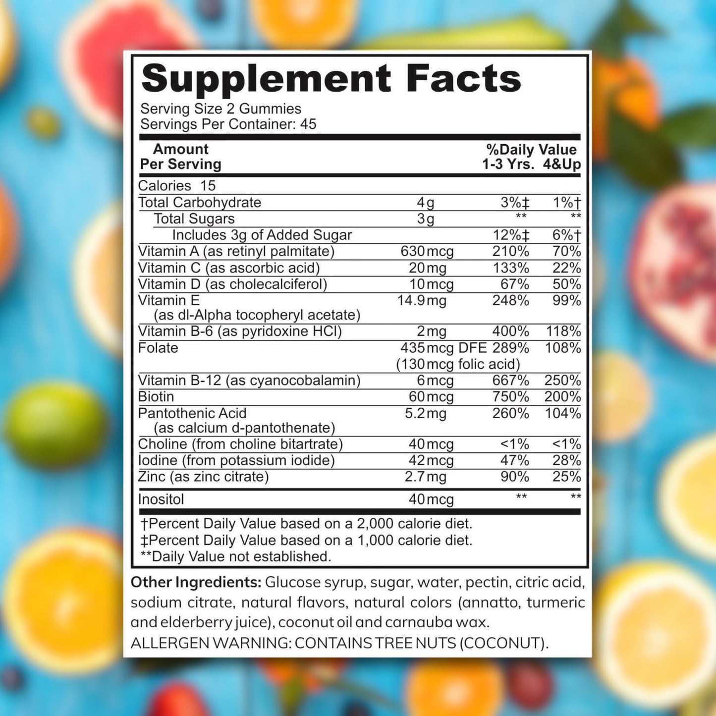 Zaytun Vitamins Halal Vitamins for Kids Multivitamin Gummies, 90 Count