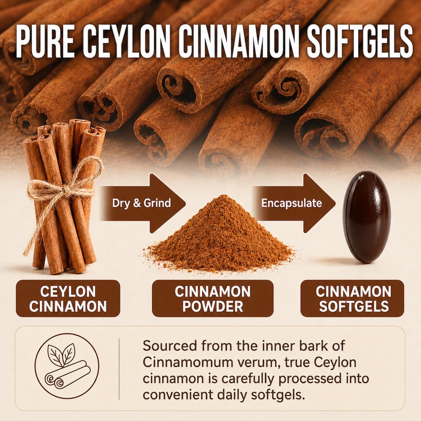 isLandear Ceylon Cinnamon Softgels 300 Count