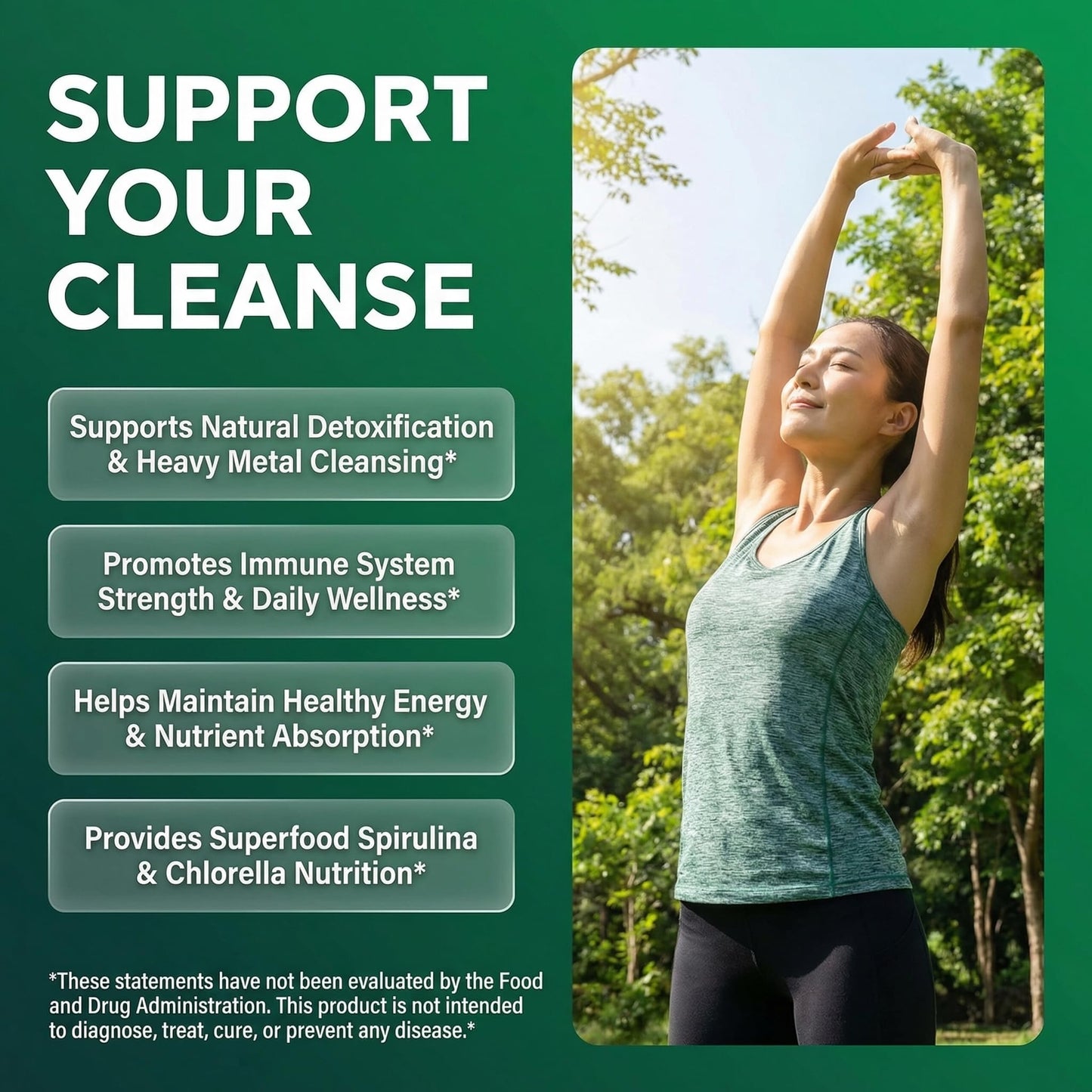 Clean Nutraceuticals Sea Tox Organic Spirulina and Chlorella Capsules, 90 Capsules