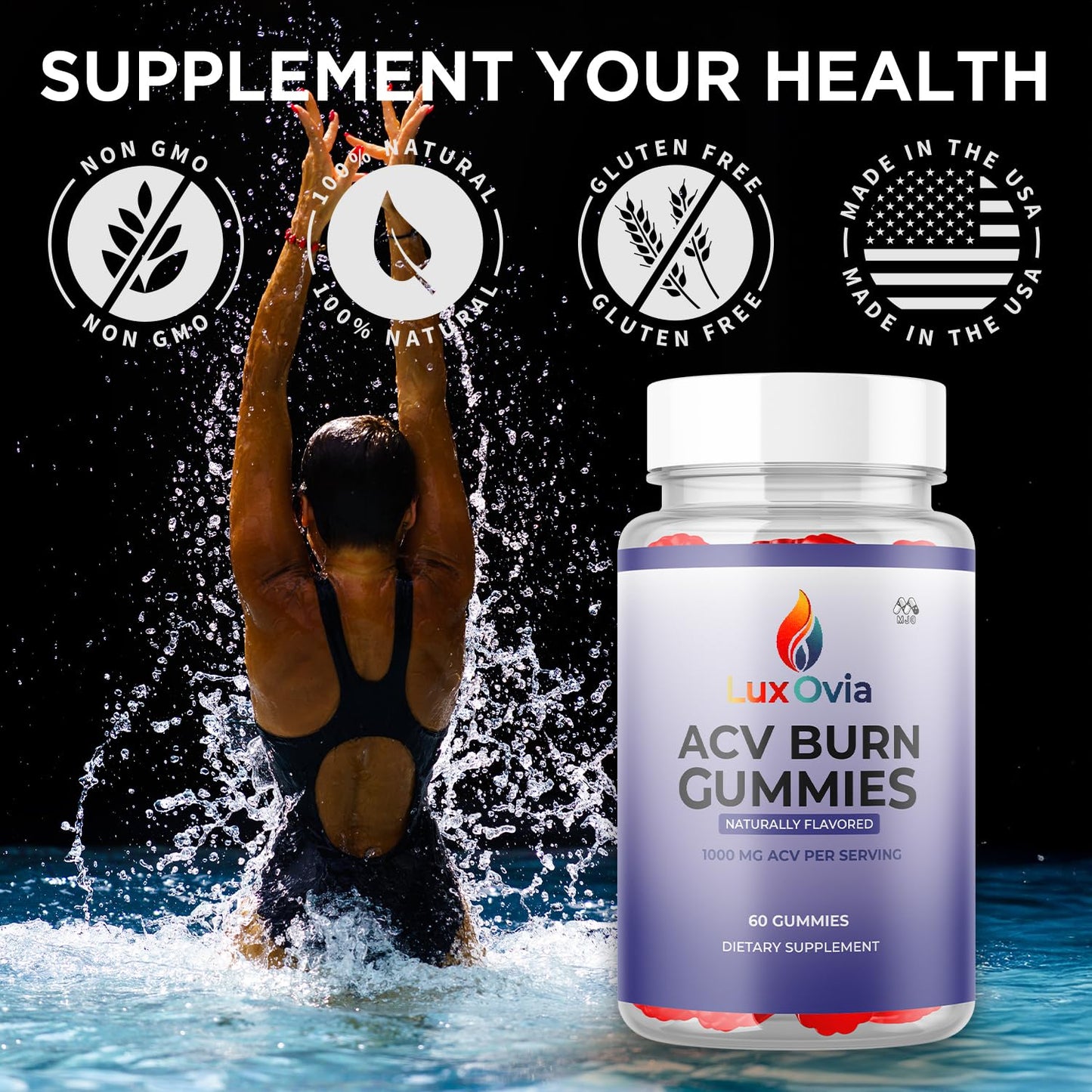 MJO LuxOvia Burn Gummy Chewable 60 Count