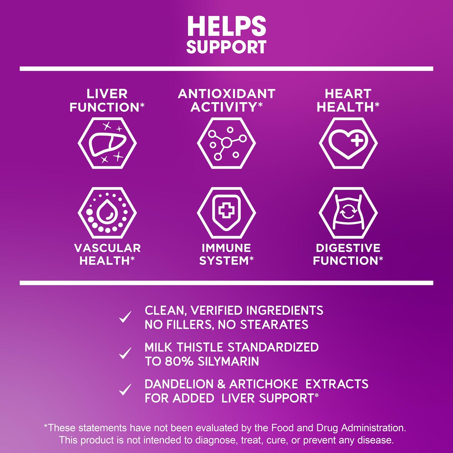 BioEmblem USDA Organic Liver Cleanse 80% Silymarin Milk Thistle Extract for Liver Health with Dandelion & Artichoke Extracts, 60 Capsules