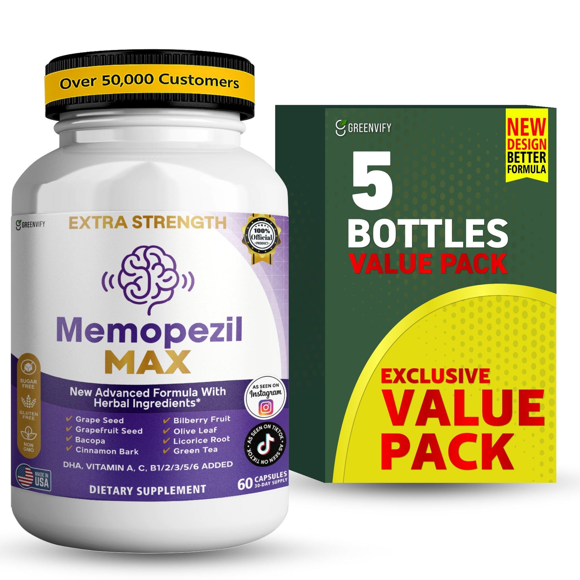 GREENVIFY Memopezil MAX Brain Supplement Capsule 60
