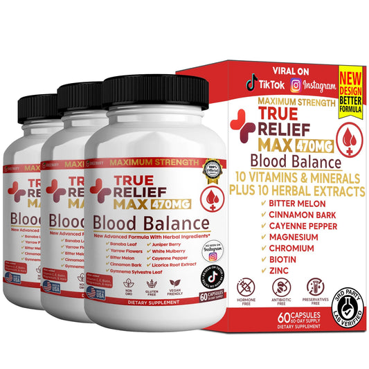 GREENVIFY True Relief Max Blood Balance Support Veggie Capsules, 60 Count
