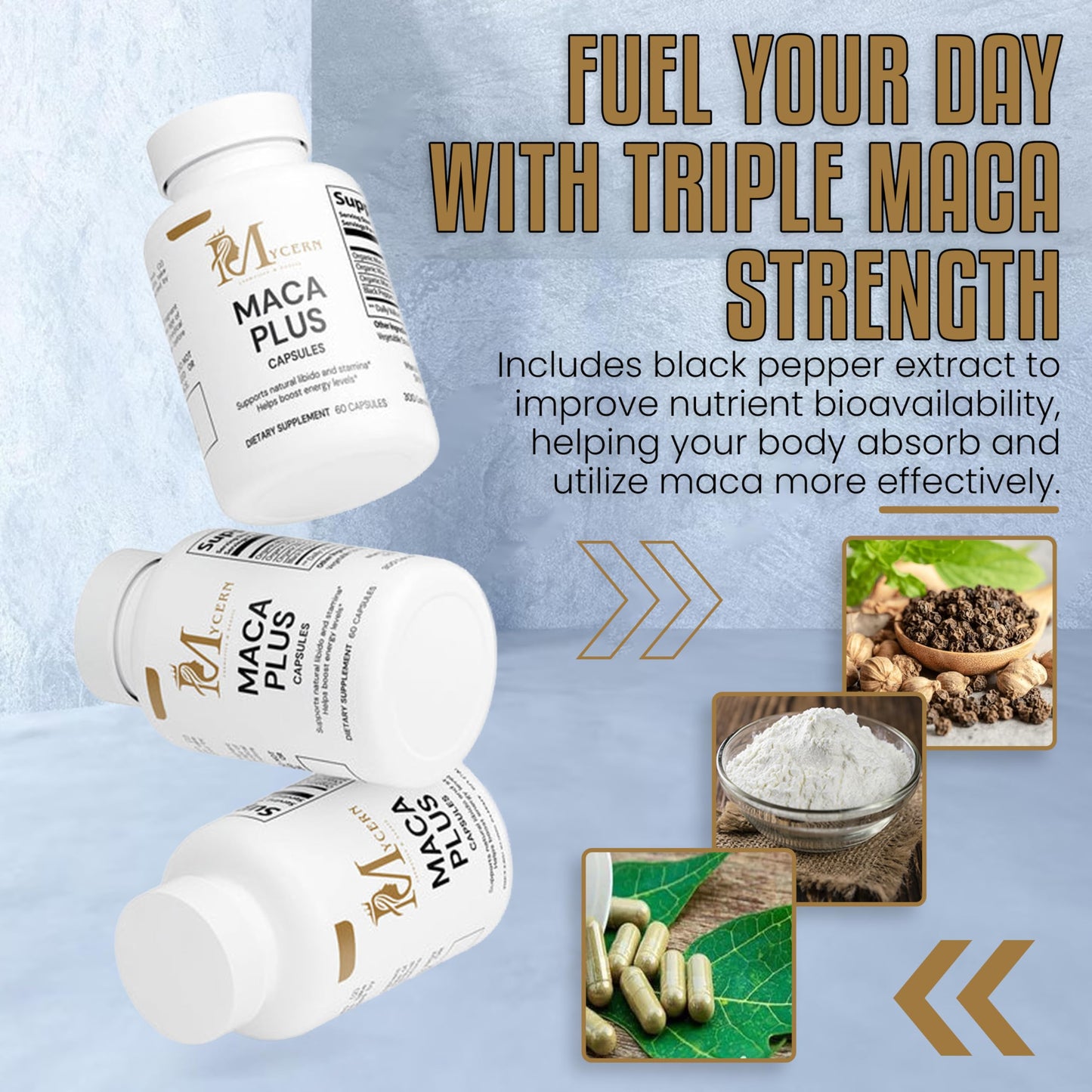 Mycern Maca Plus Capsules, 60 Count